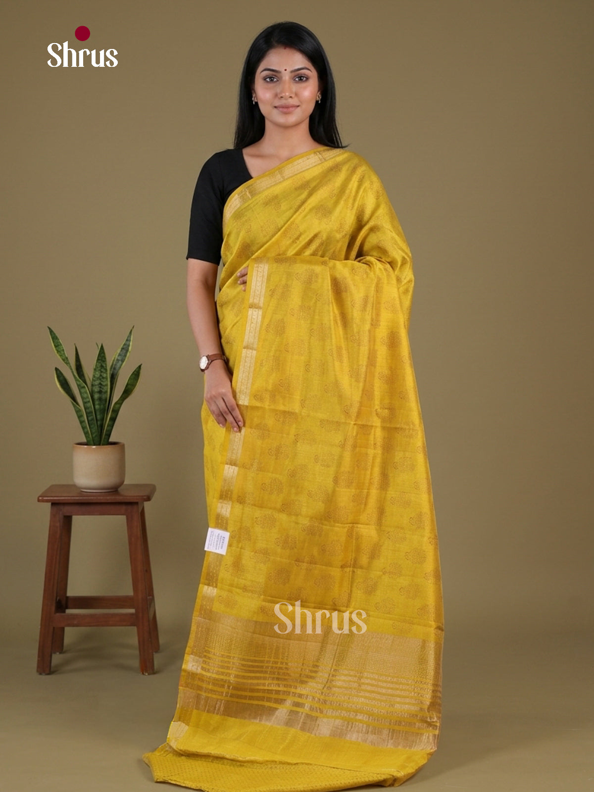 Semi Rawsilk Saree - EGS10114 - Shop on Shrus.com