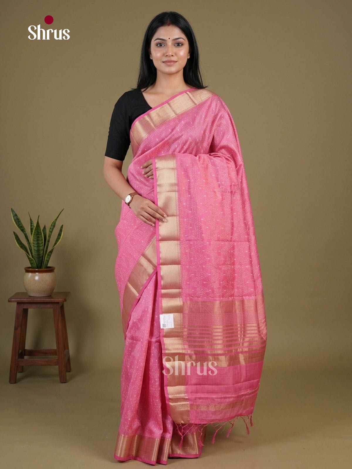 Semi Rawsilk Saree - EGS10177 - Shop on Shrus.com