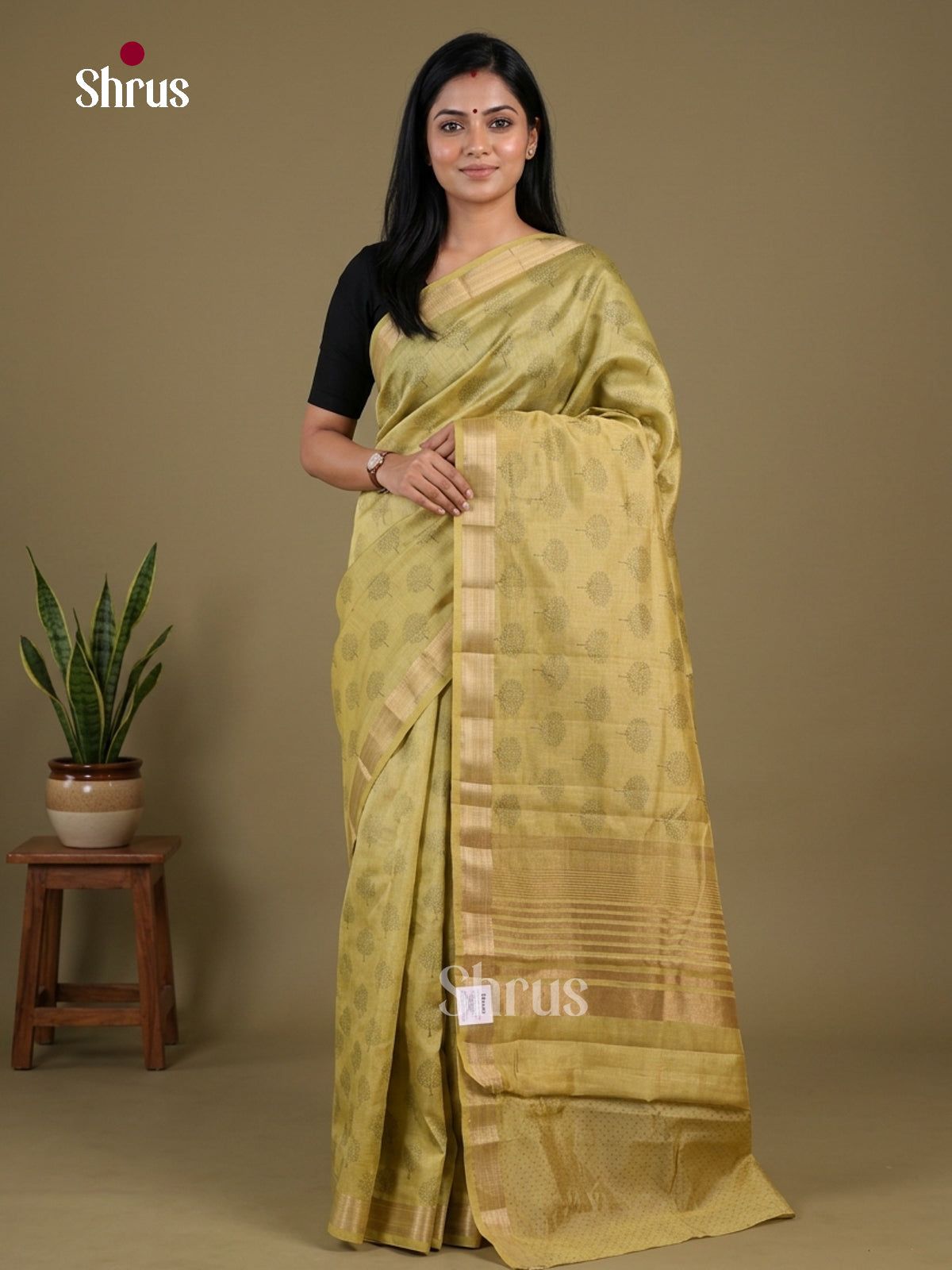 Semi Rawsilk Saree - EGS10194 - Shop on Shrus.com