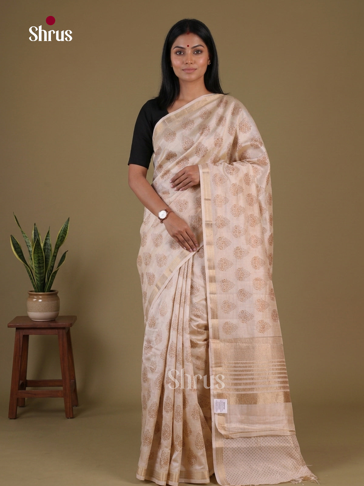 Semi Rawsilk Saree - EGS10250 - Shop on Shrus.com