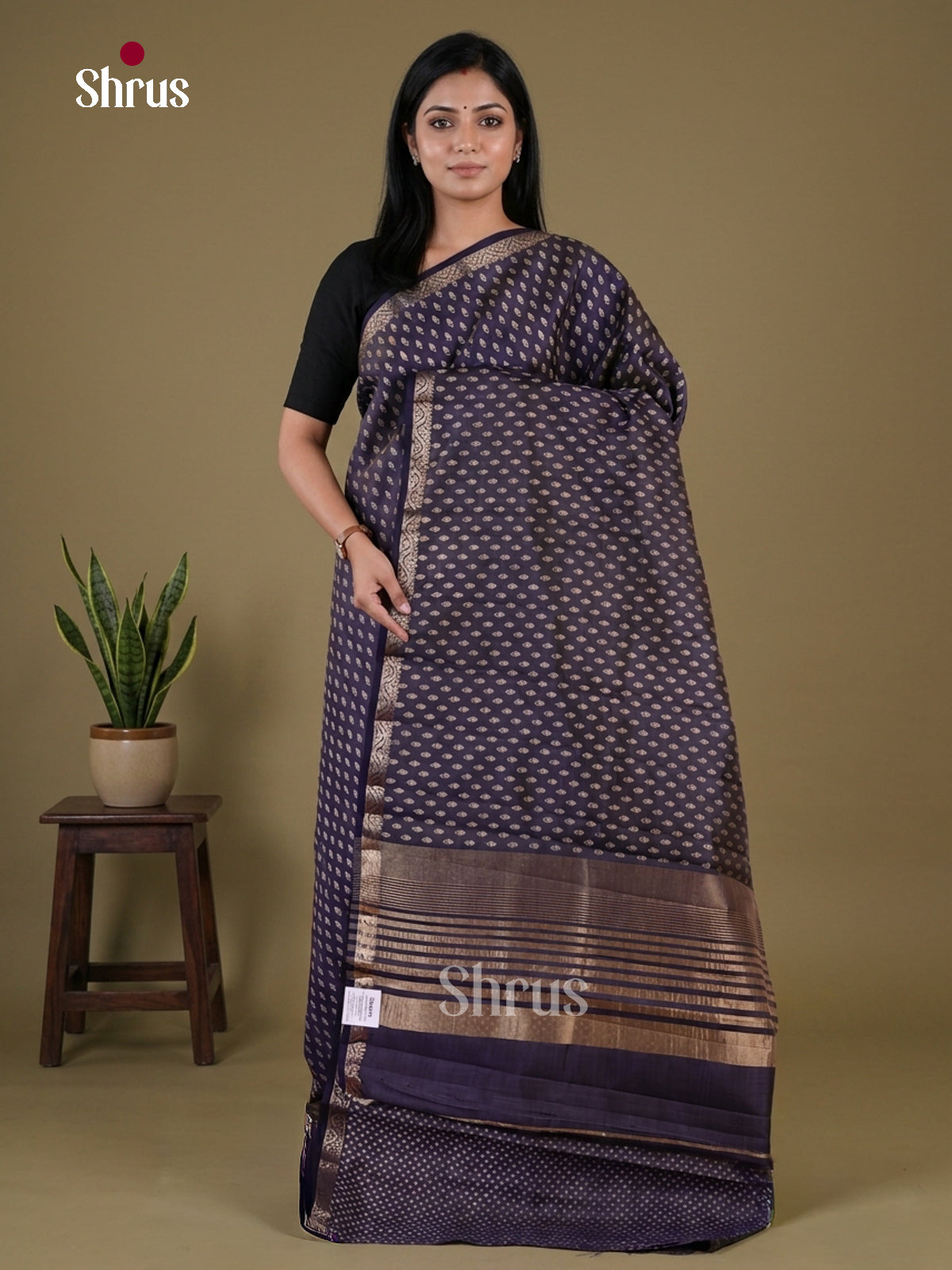 Semi Rawsilk Saree - EGS10293 - Shop on Shrus.com