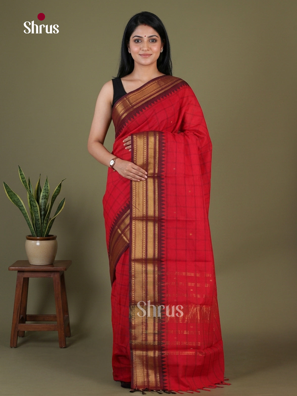 Chettinad Cotton Saree - EGS11068 - Shop on Shrus.com