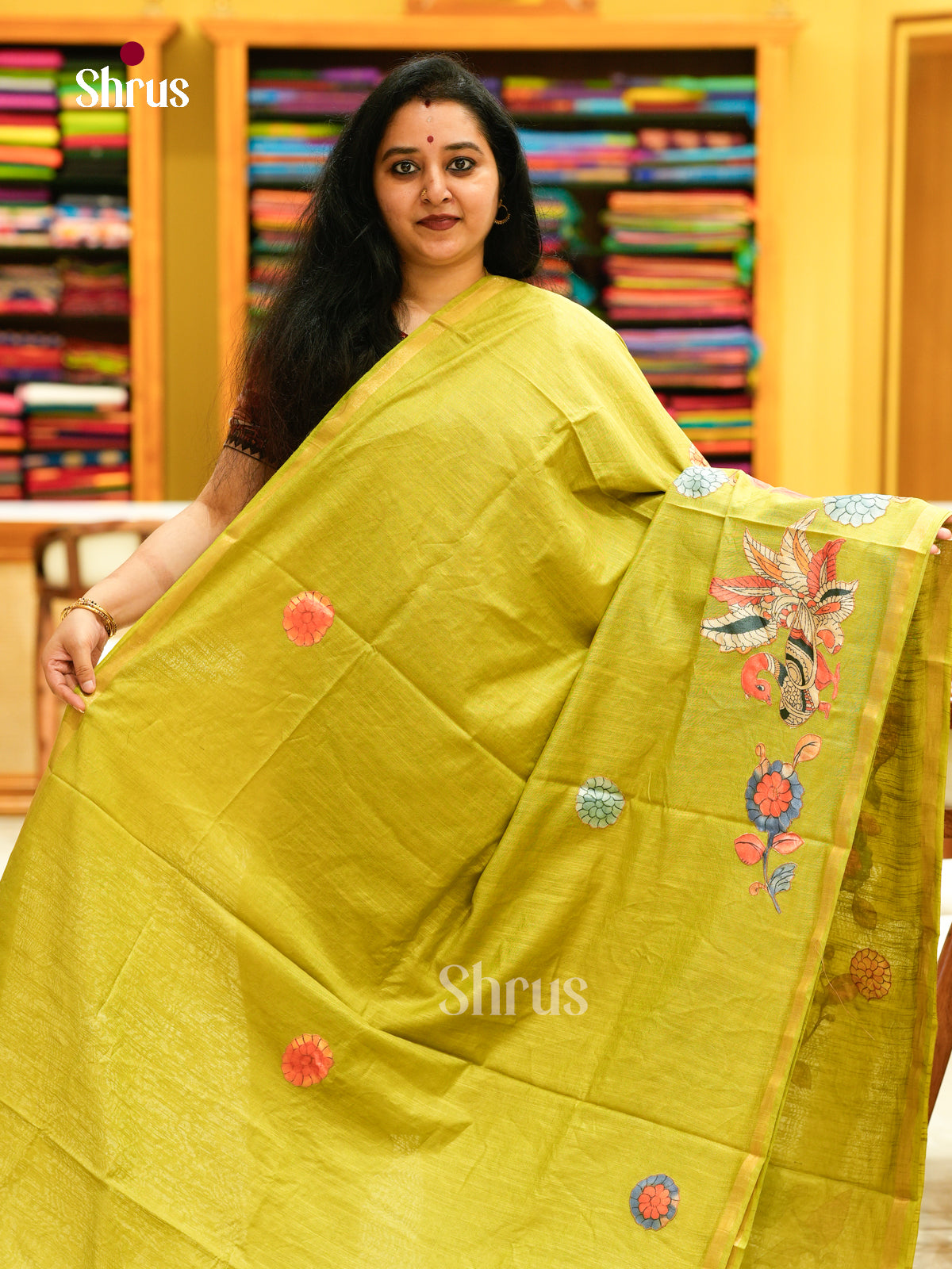 Kalamkari Applique Saree - EGS13026