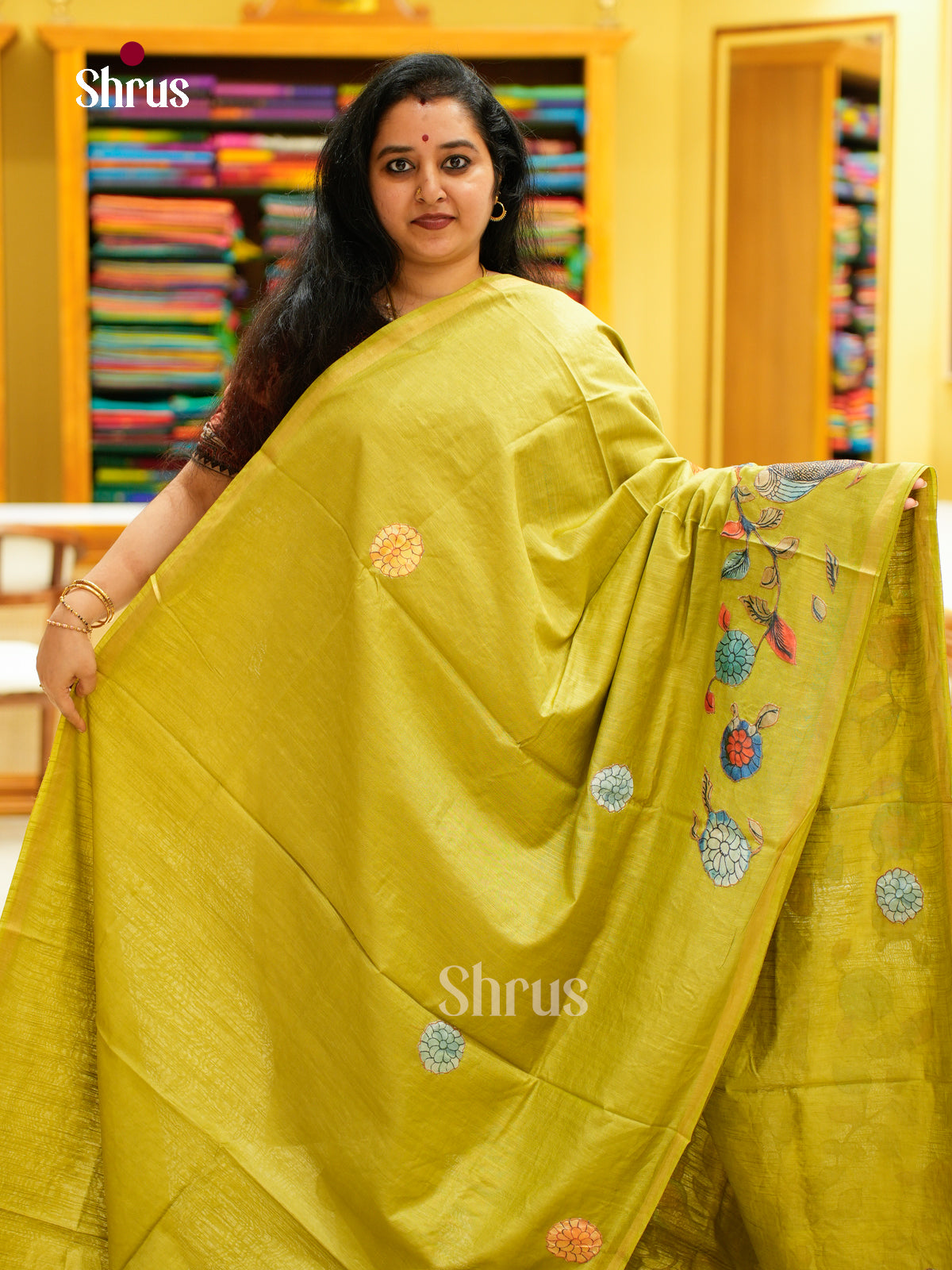 Kalamkari Applique Saree - EGS13042