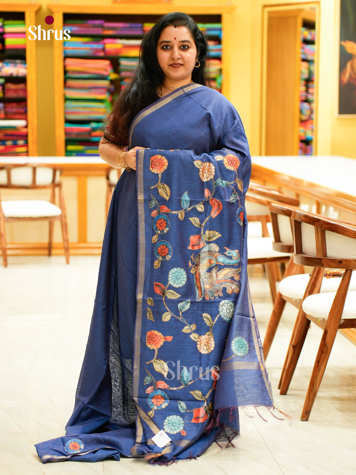 Kalamkari Applique Saree - EGS13046