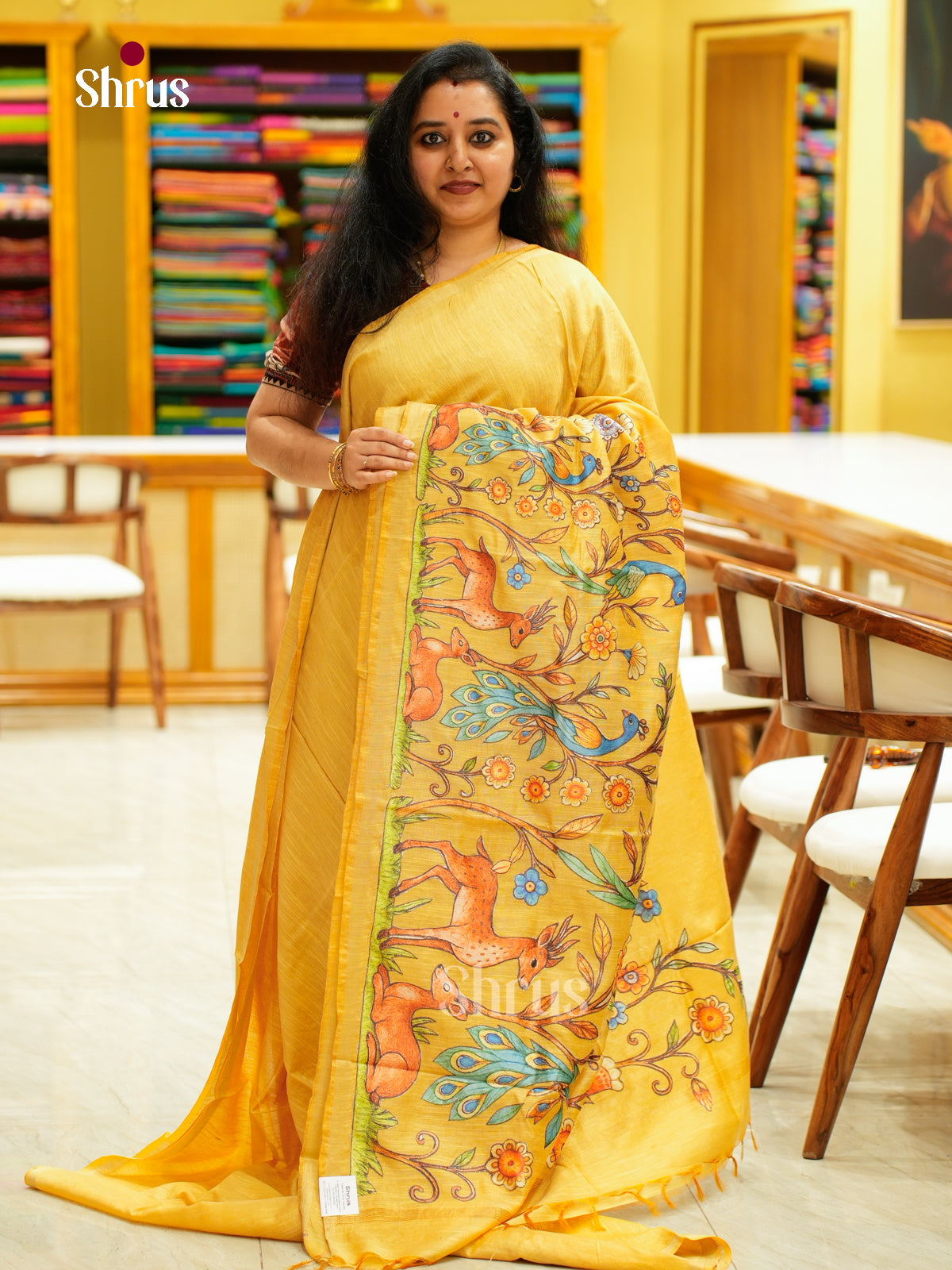 Kalamkari Applique Saree - EGS13060