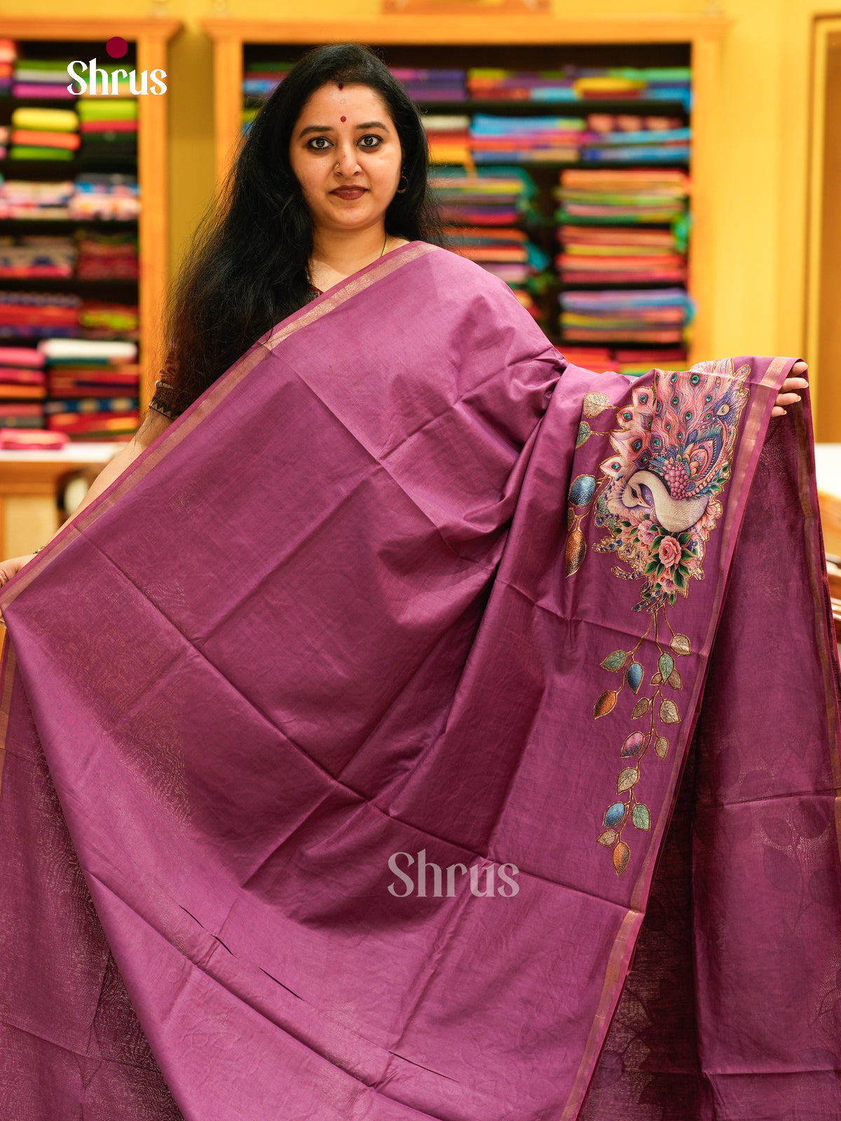 Kalamkari Applique Saree - EGS13065