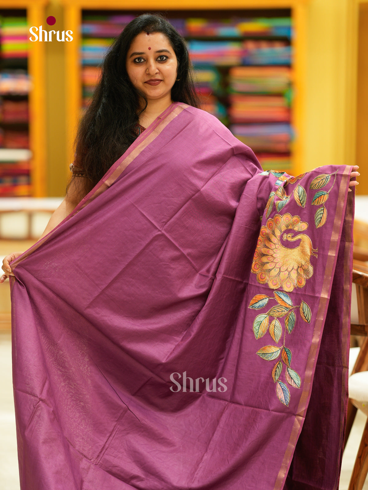 Kalamkari Applique Saree - EGS13096
