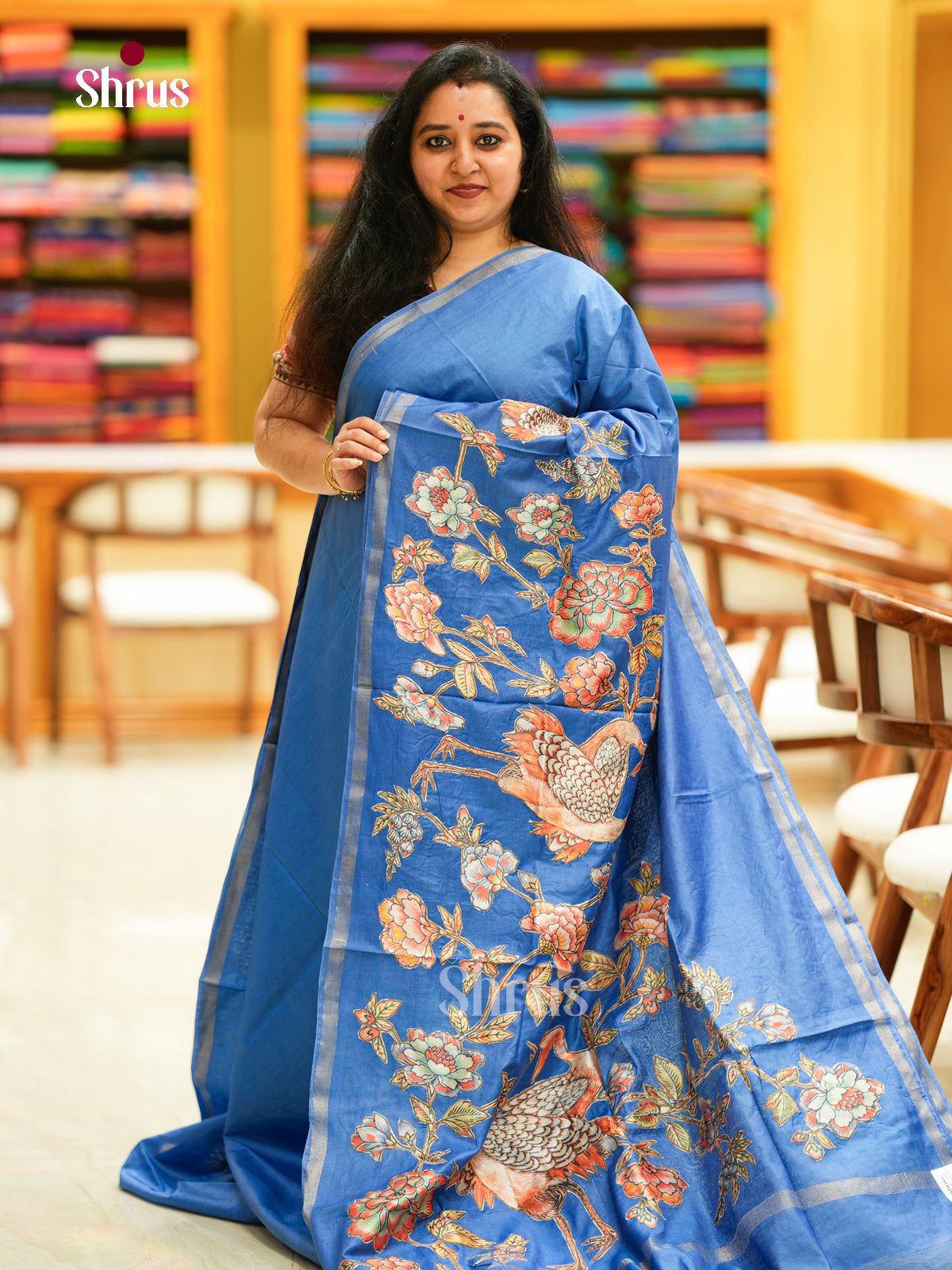 Kalamkari Applique Saree - EGS13105