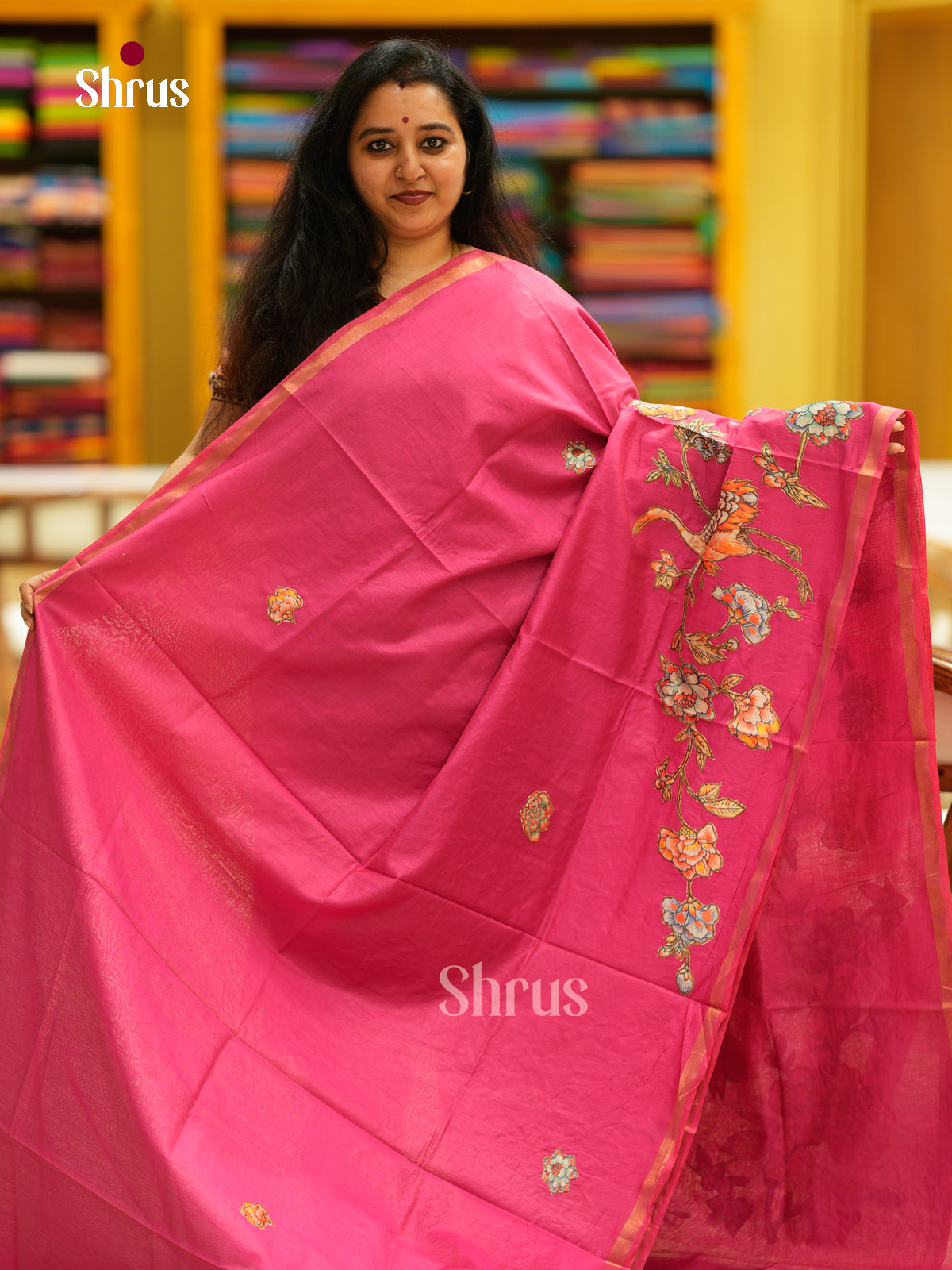 Kalamkari Applique Saree - EGS13108
