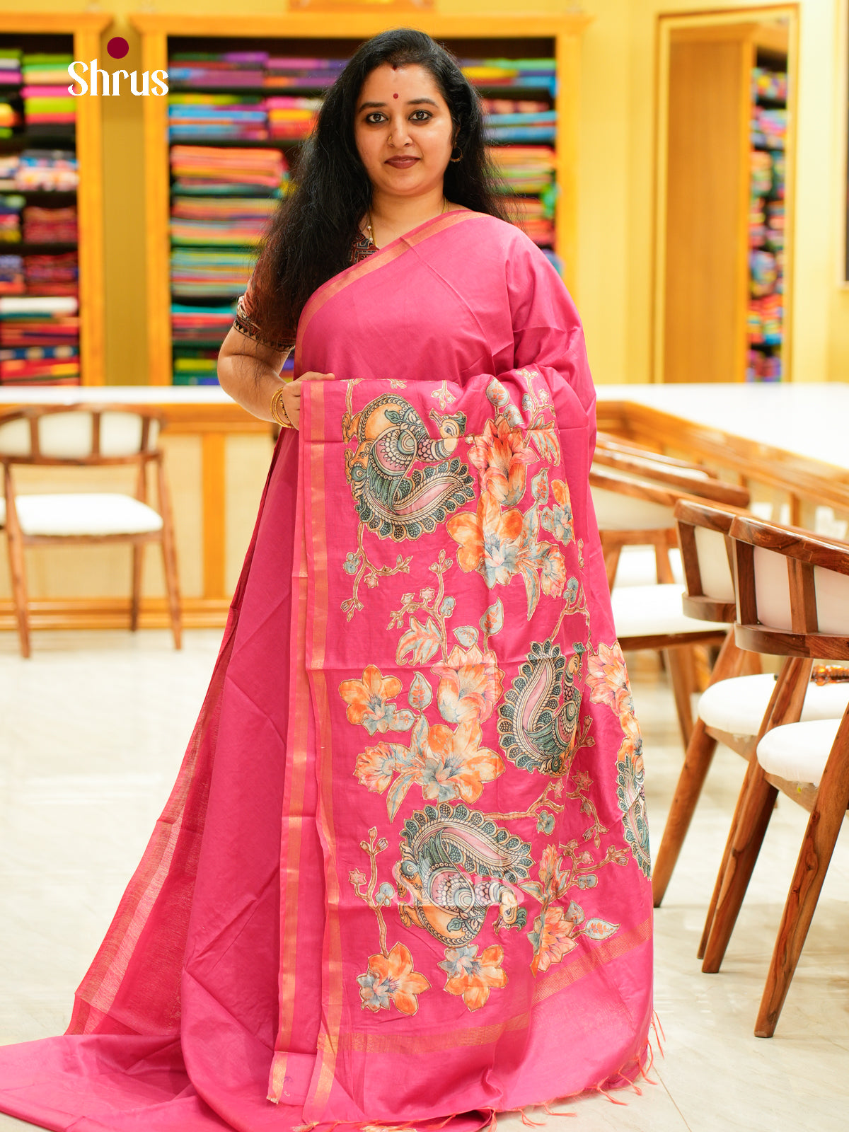 Kalamkari Applique Saree - EGS13119