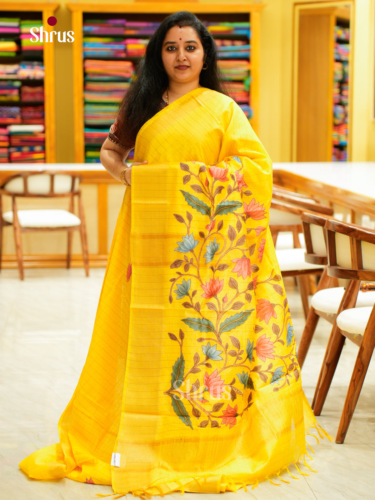 Kalamkari Applique Saree - EGS13158