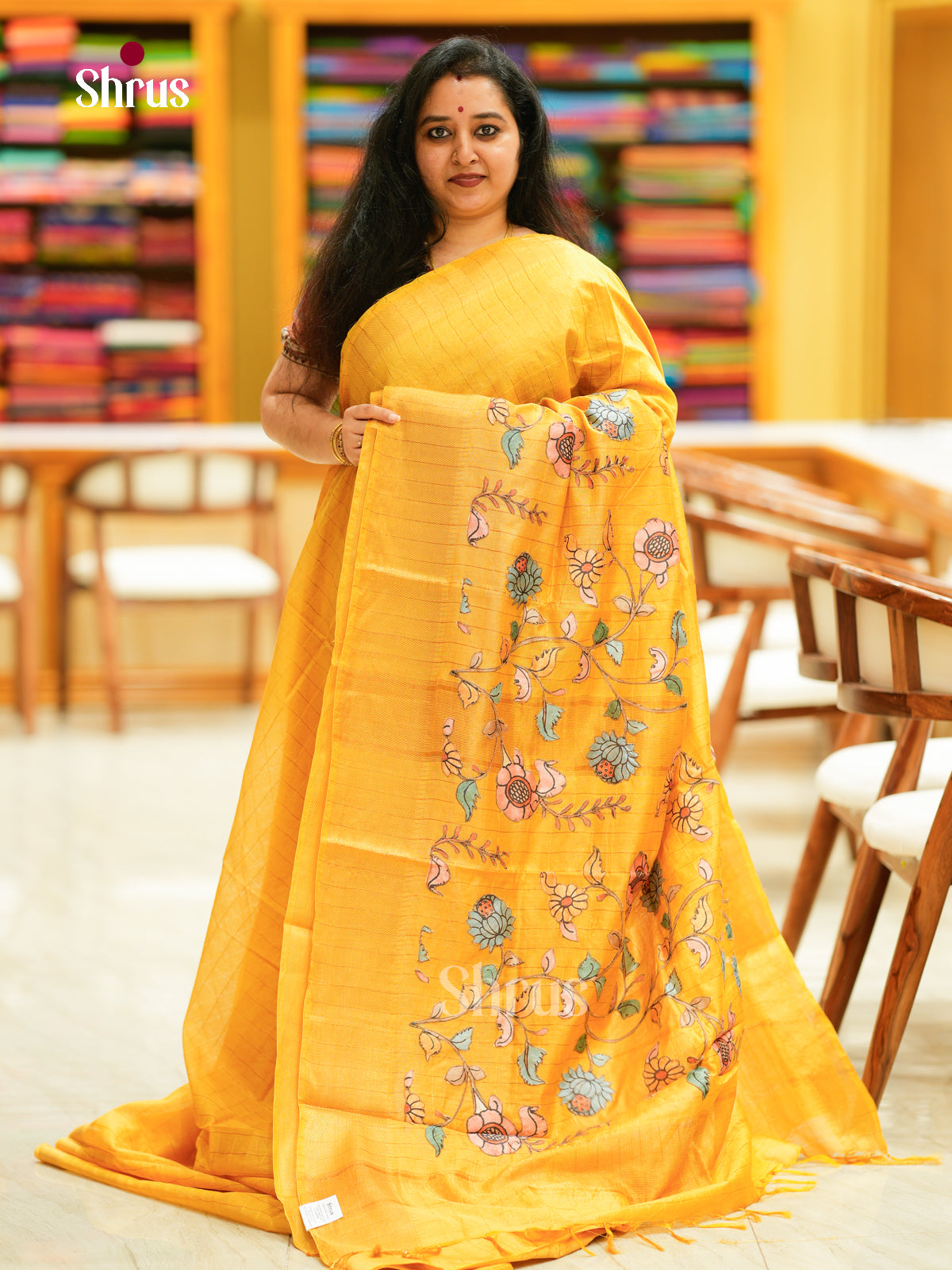 Kalamkari Applique Saree - EGS13170