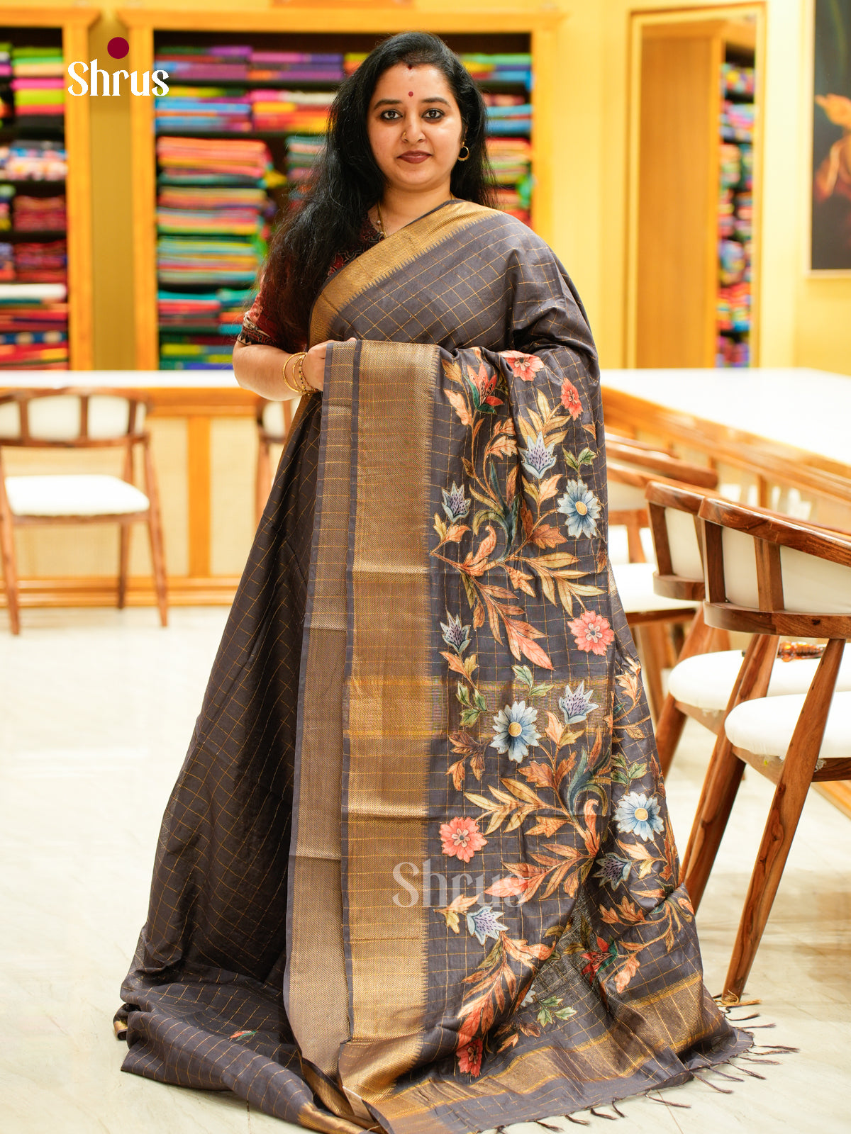 Kalamkari Applique Saree - EGS13181