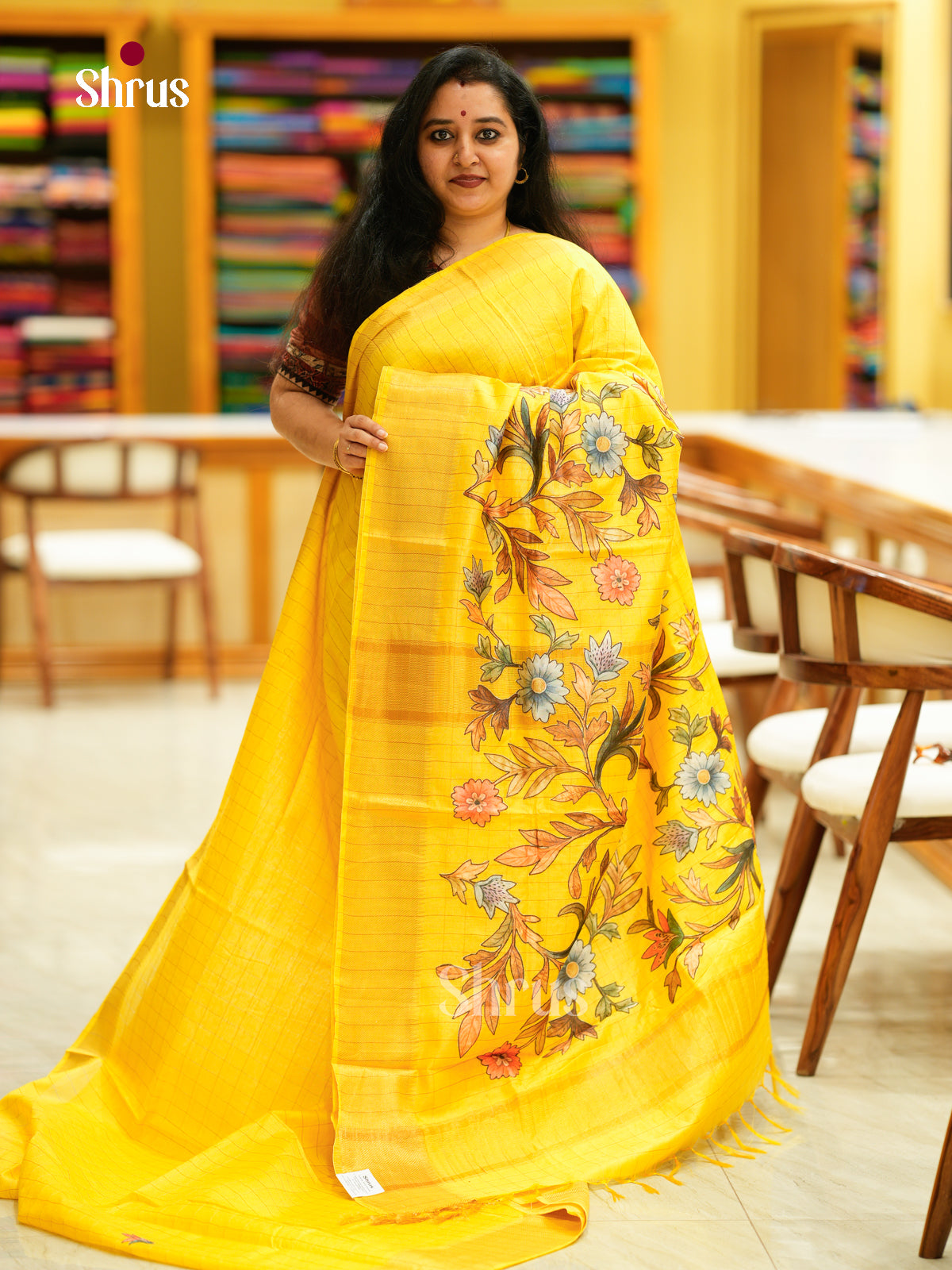 Kalamkari Applique Saree - EGS13185