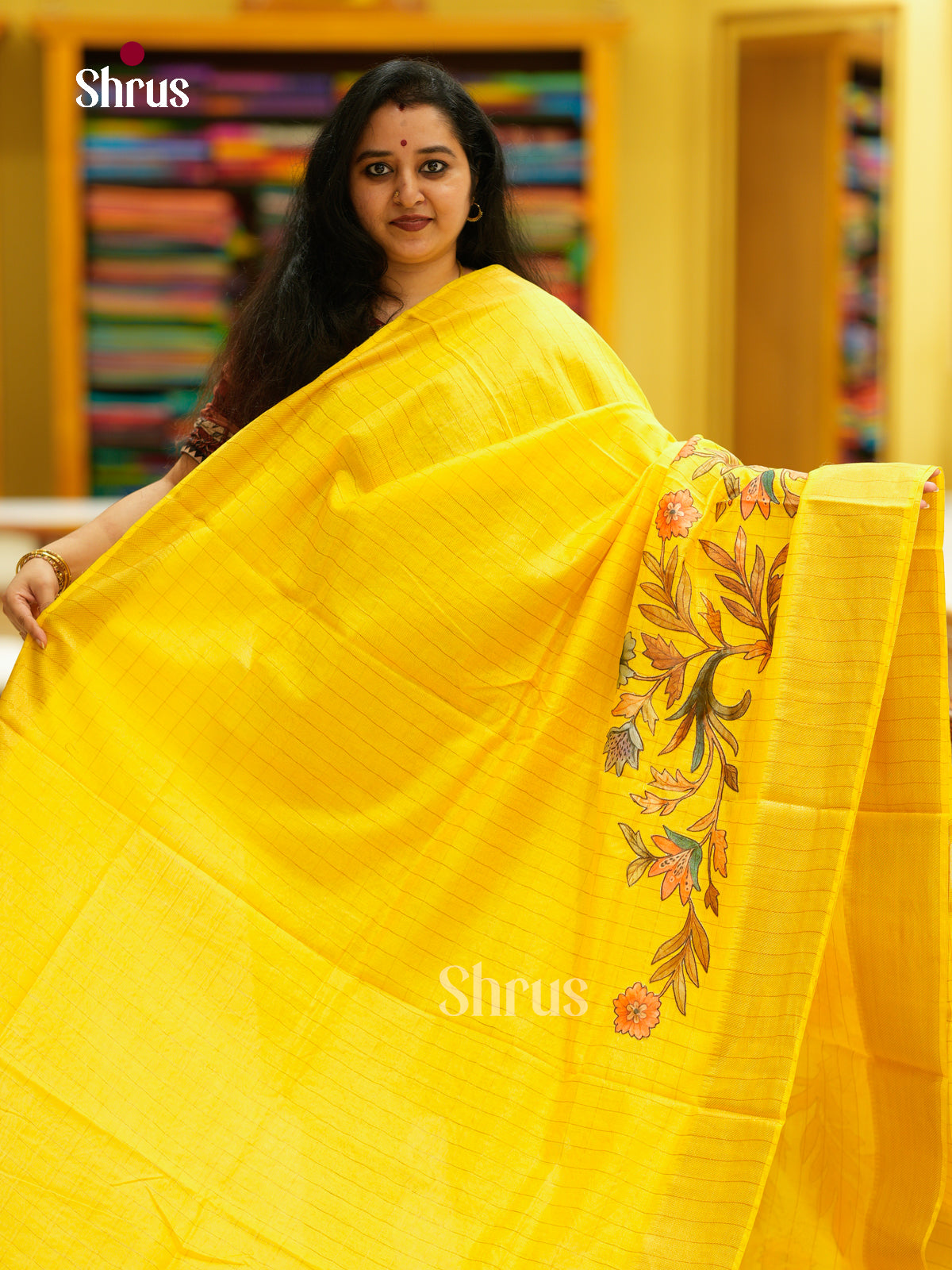 Kalamkari Applique Saree - EGS13185