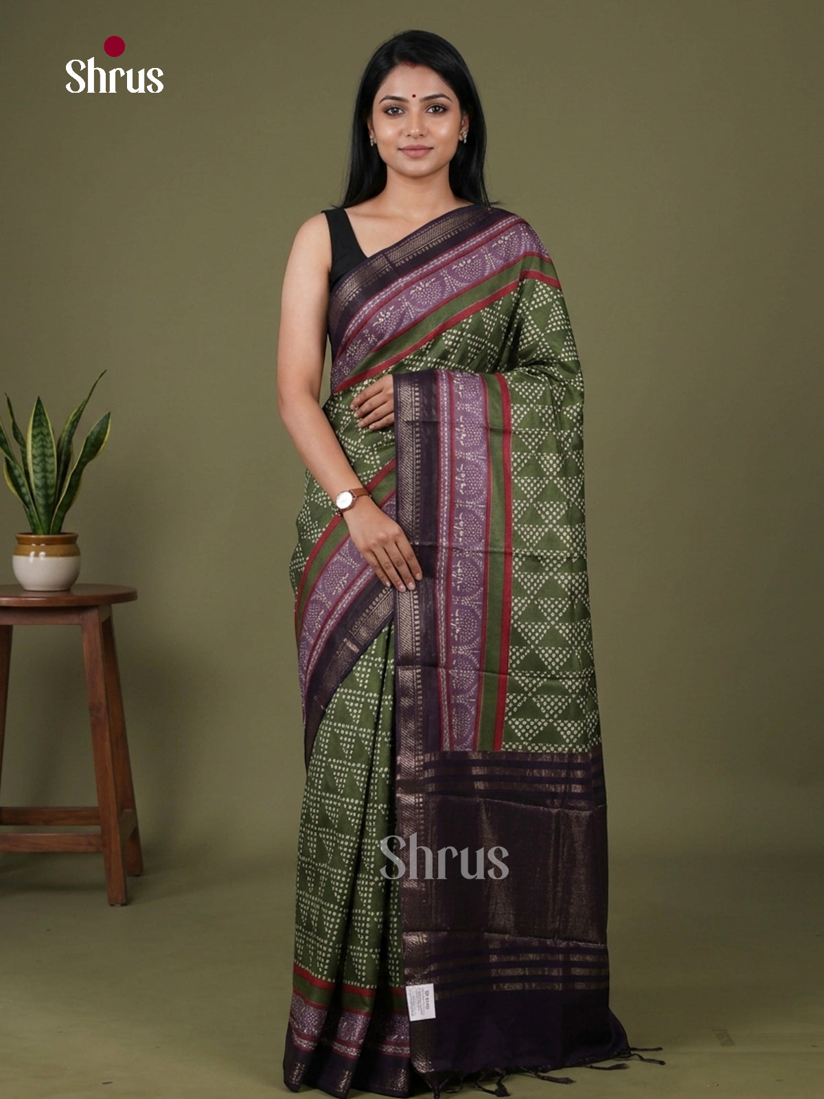 Green & Blue - Art Modal Saree