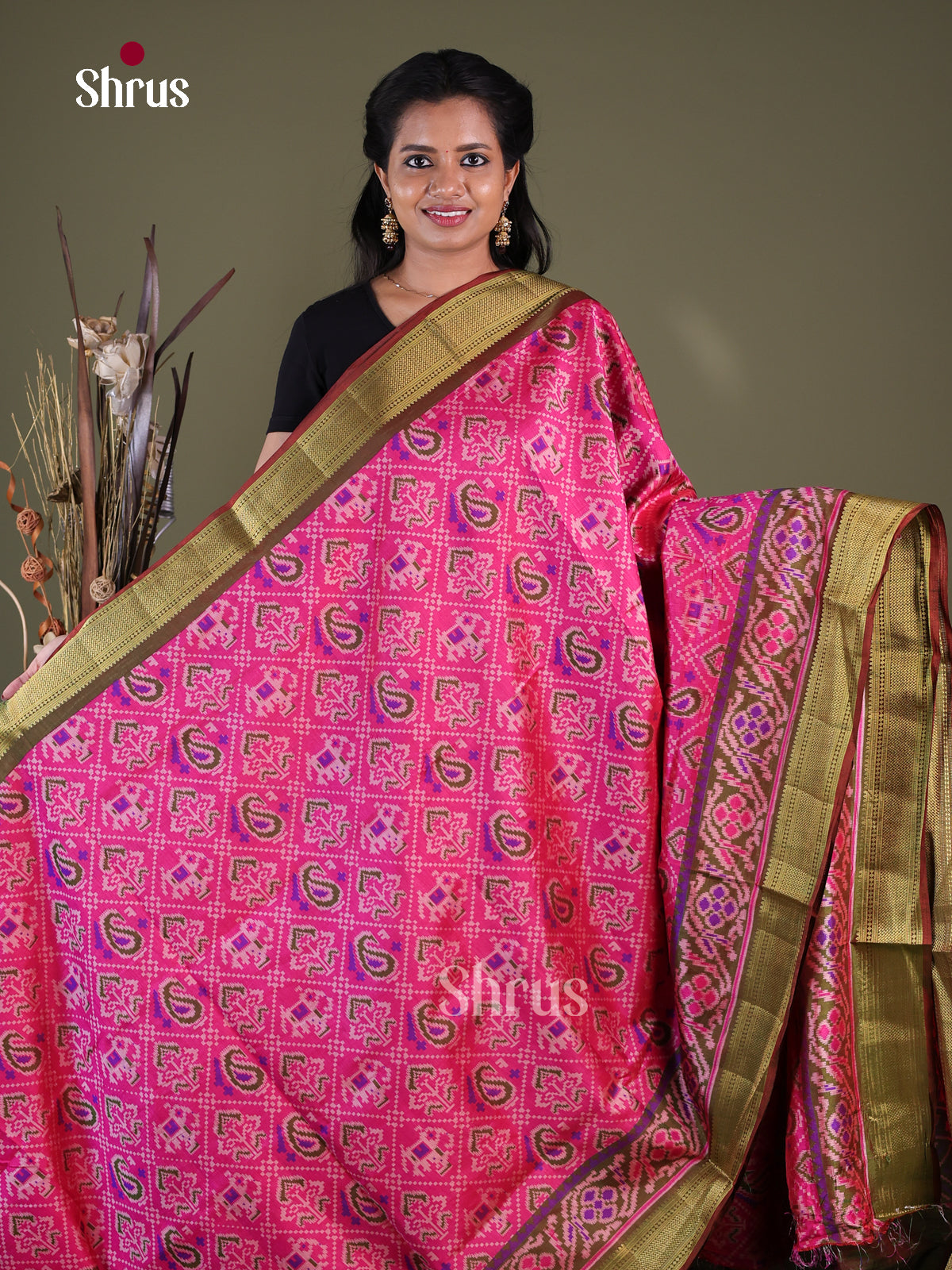 Semi Patola Saree - EGS21010 - Shop on Shrus.com