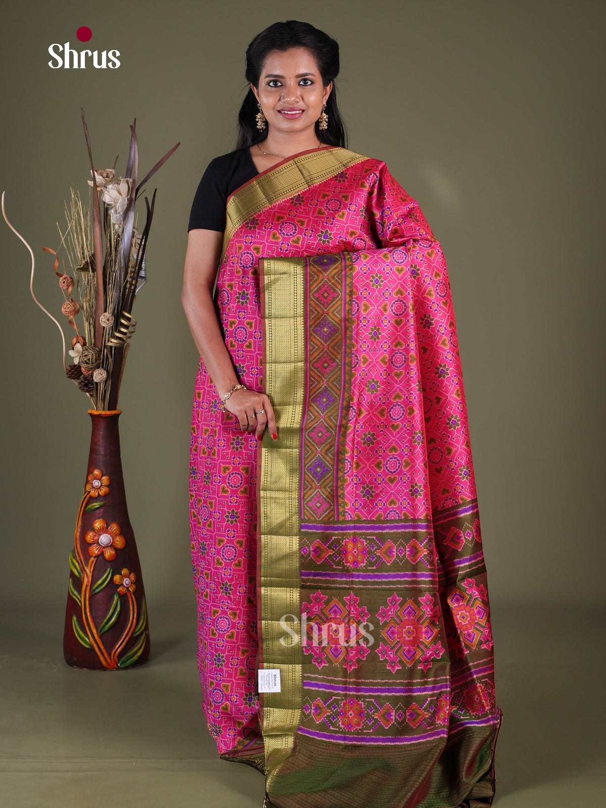 Semi Patola Saree - EGS21020 - Shop on Shrus.com