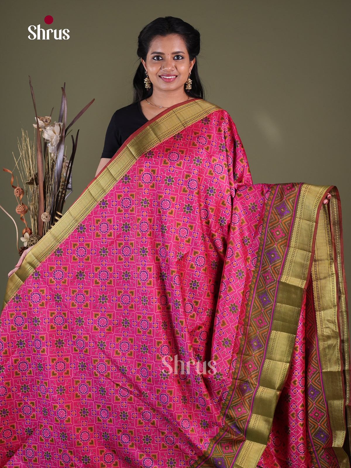 Semi Patola Saree - EGS21020 - Shop on Shrus.com
