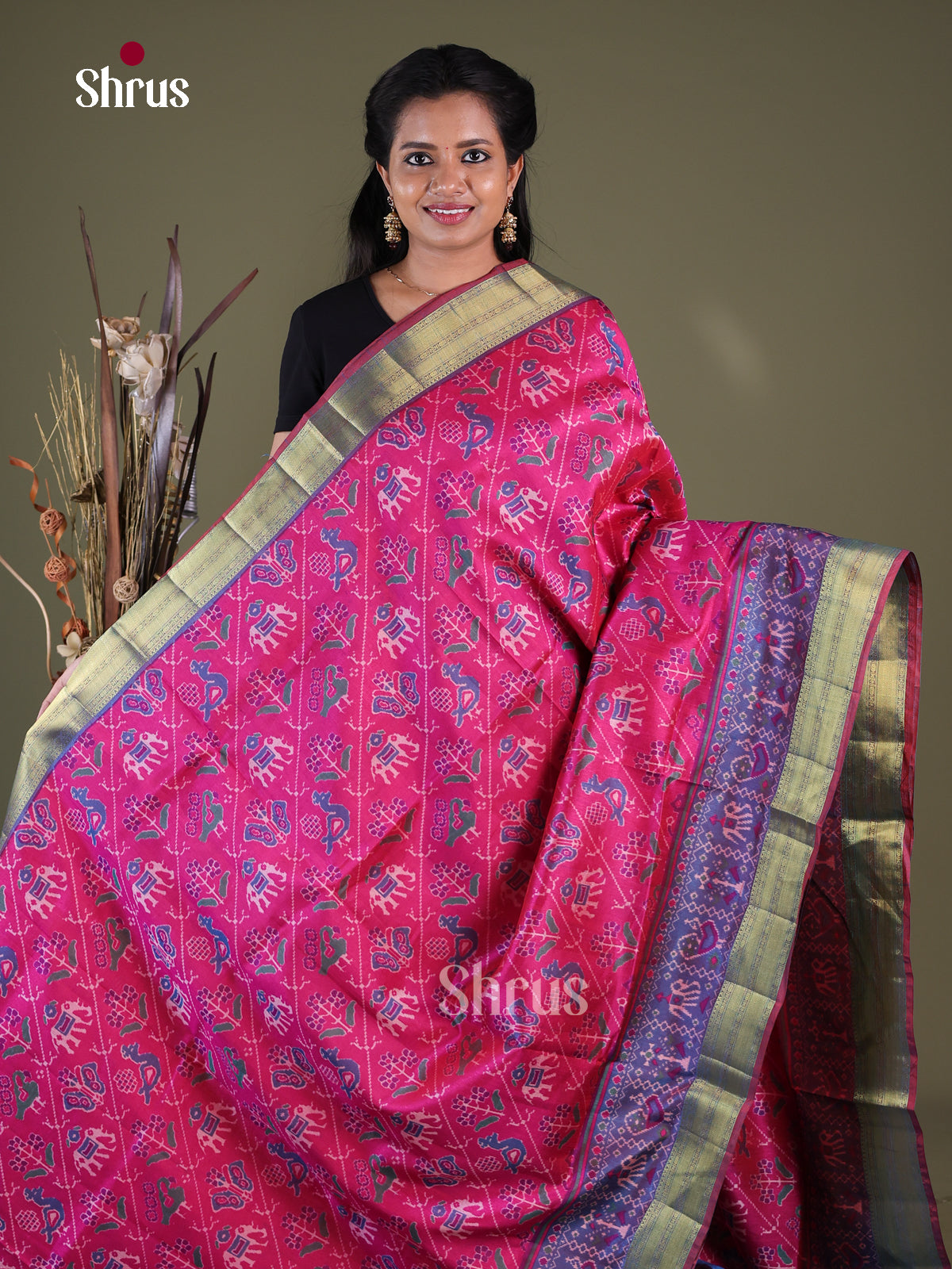 Semi Patola Saree - EGS21041 - Shop on Shrus.com