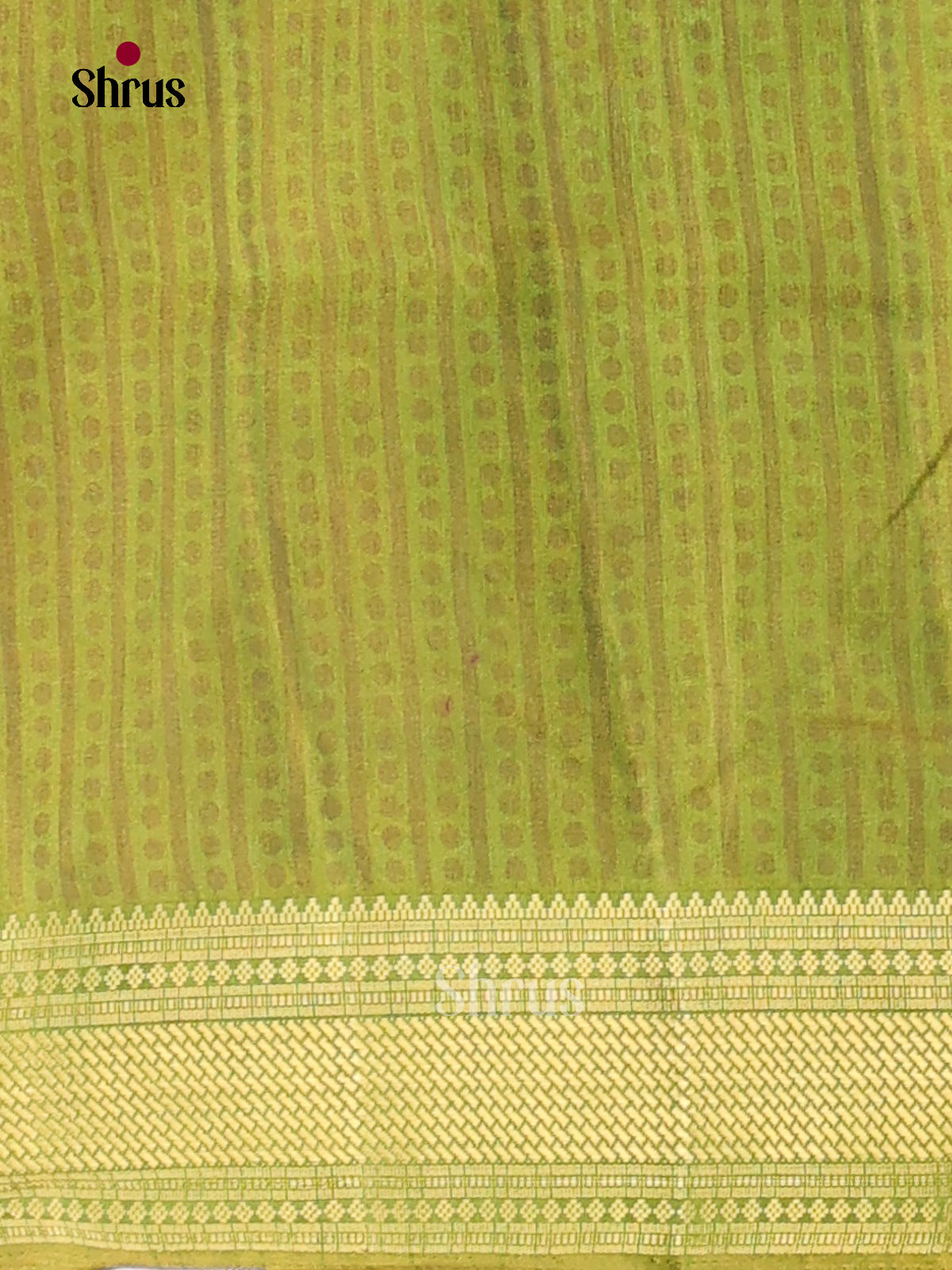 Brown & Light Green - Semi Patola Saree
