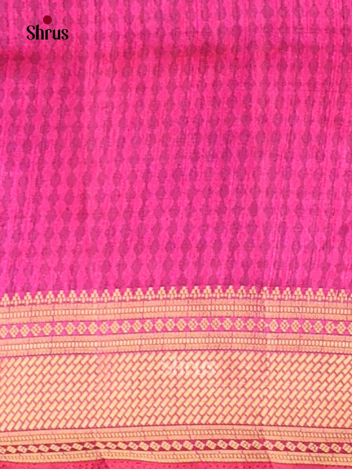 Purple & Pink- Semi Patola Saree - Shop on Shrus.com