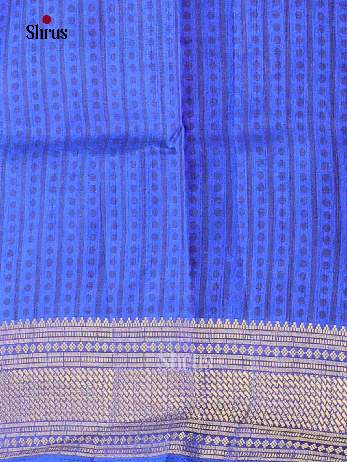 Purple & Blue- Semi Patola Saree