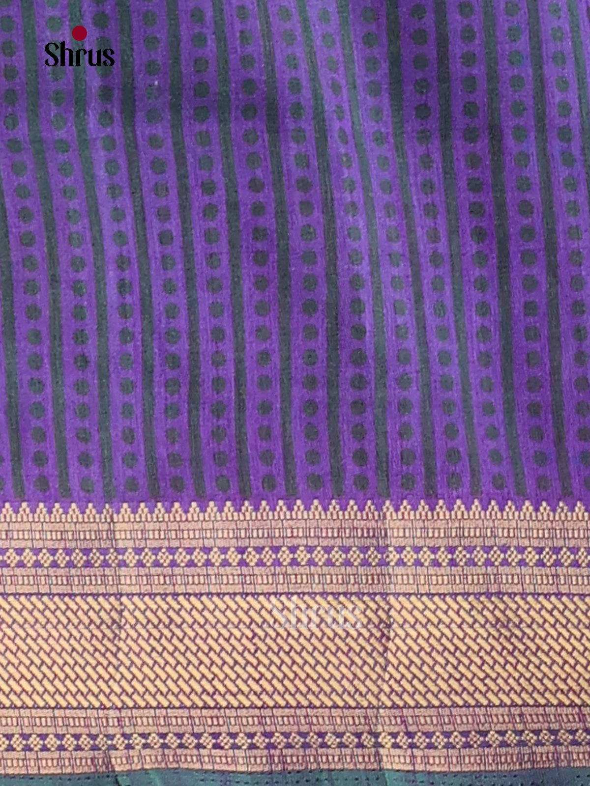 Blue & Purple -Semi Patola Saree
