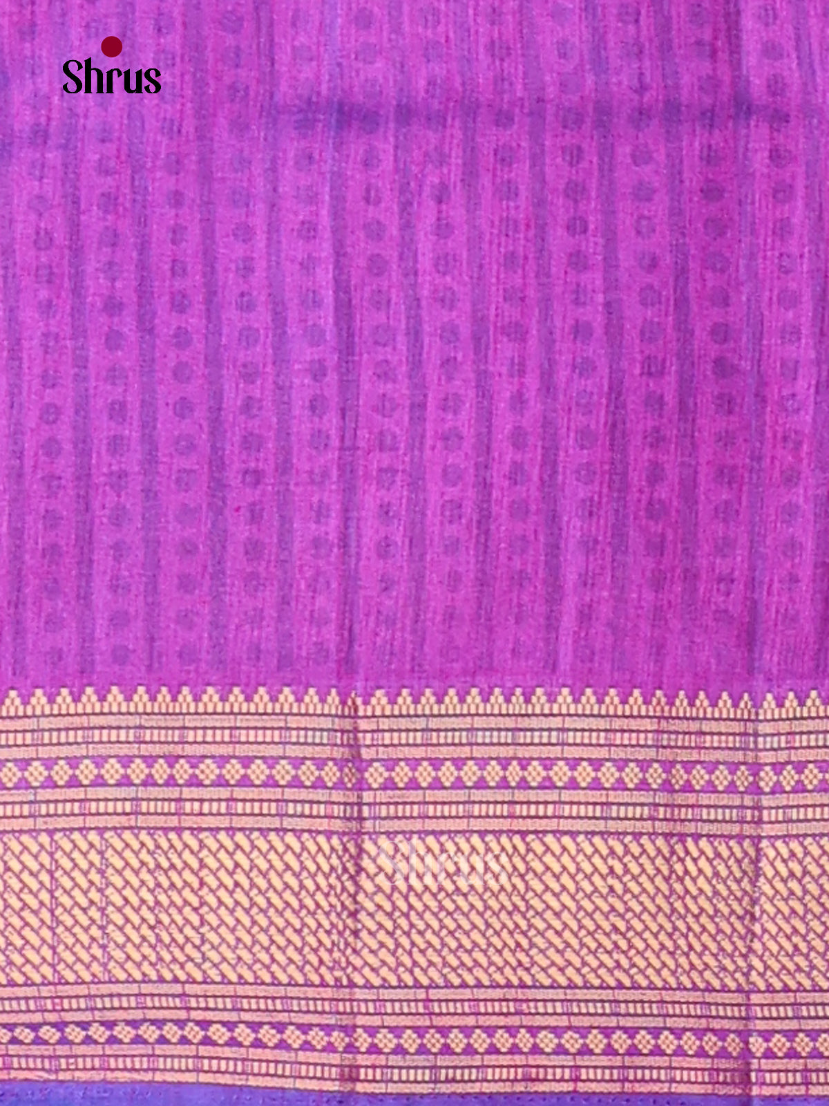 Blue & Purple - Semi Patola Saree - Shop on Shrus.com