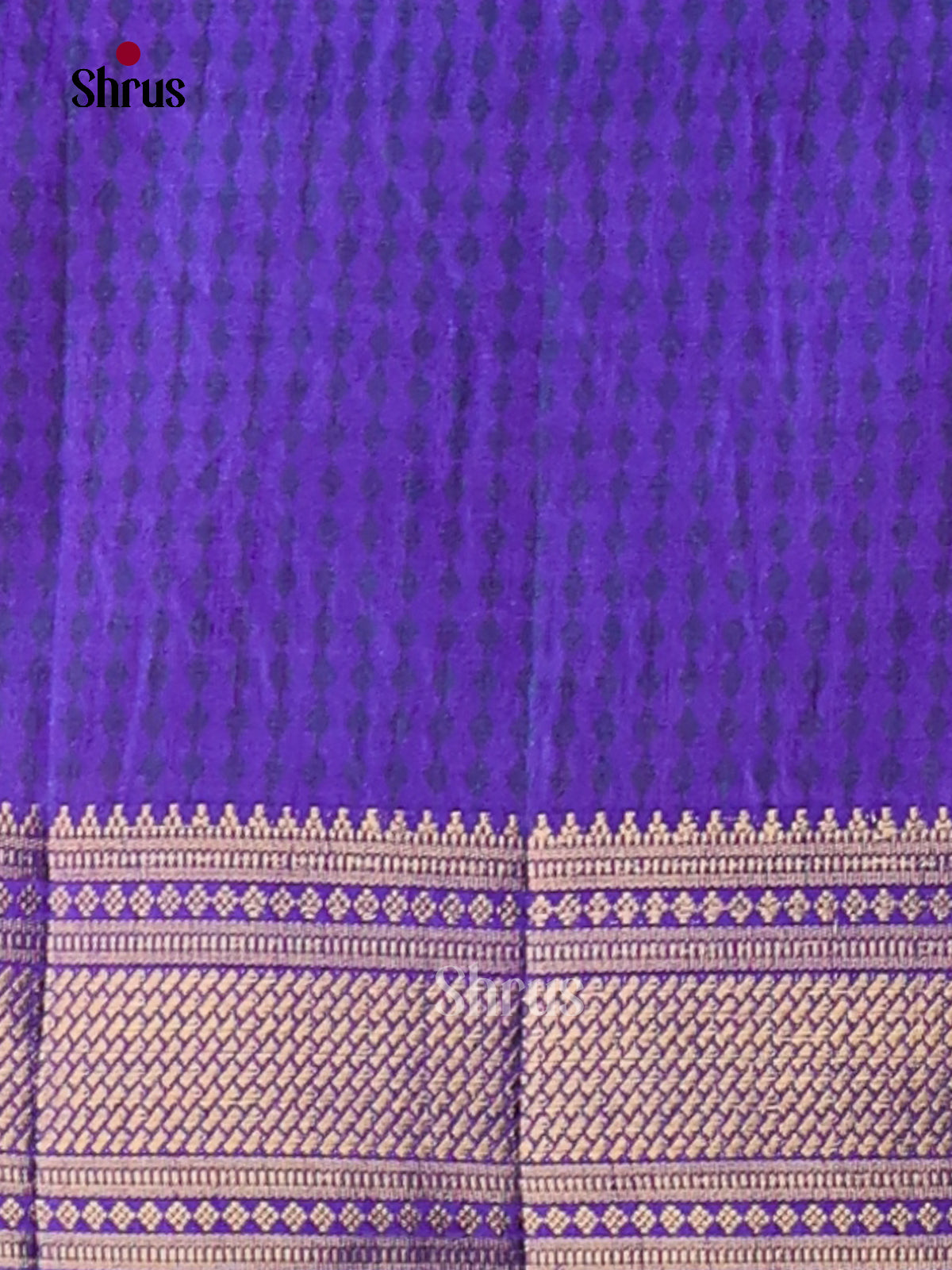 Blue & Purple - Semi Patola Saree - Shop on Shrus.com