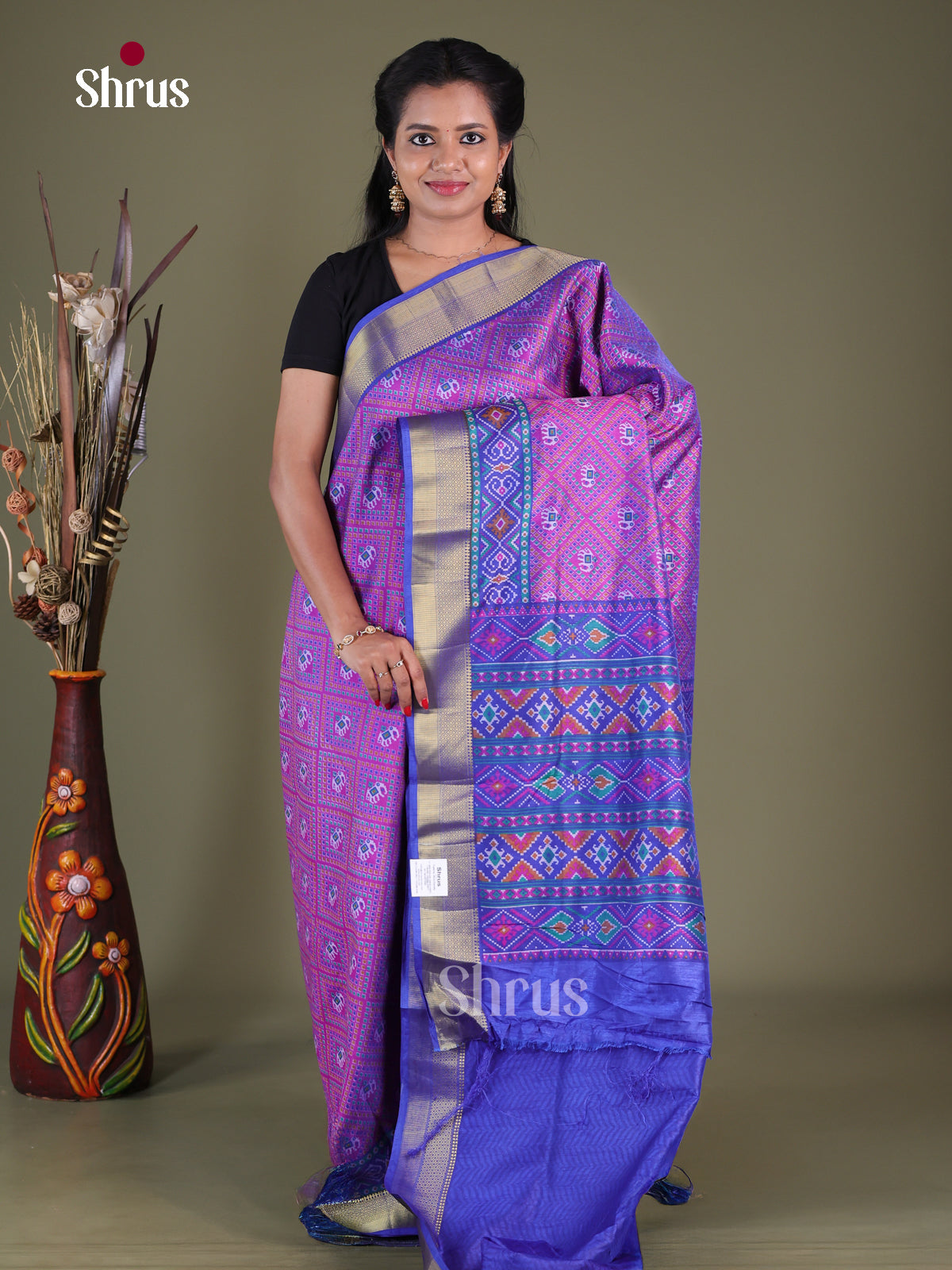 Semi Patola Saree - EGS21080 - Shop on Shrus.com