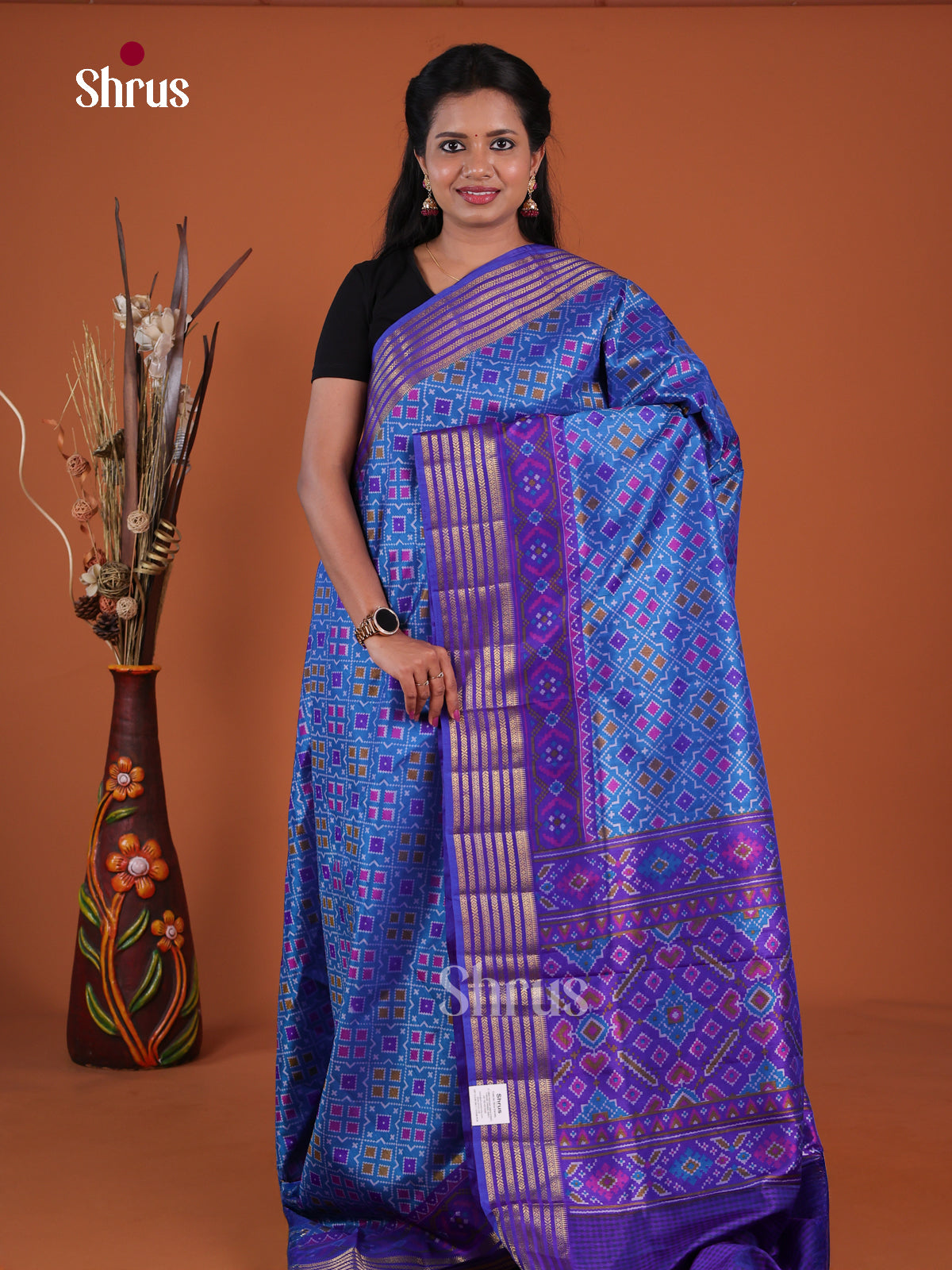 Semi Patola Saree - EH04012 - Shop on Shrus.com