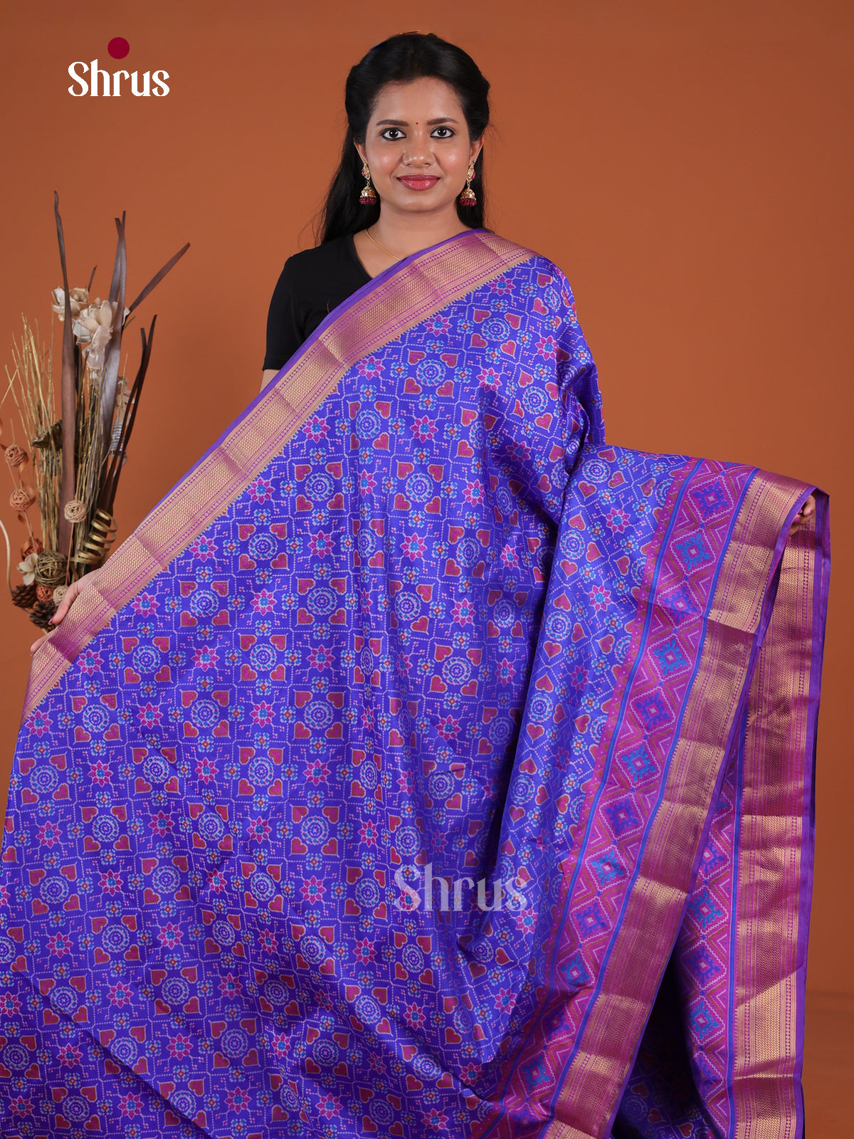 Semi Patola Saree - EH04021 - Shop on Shrus.com