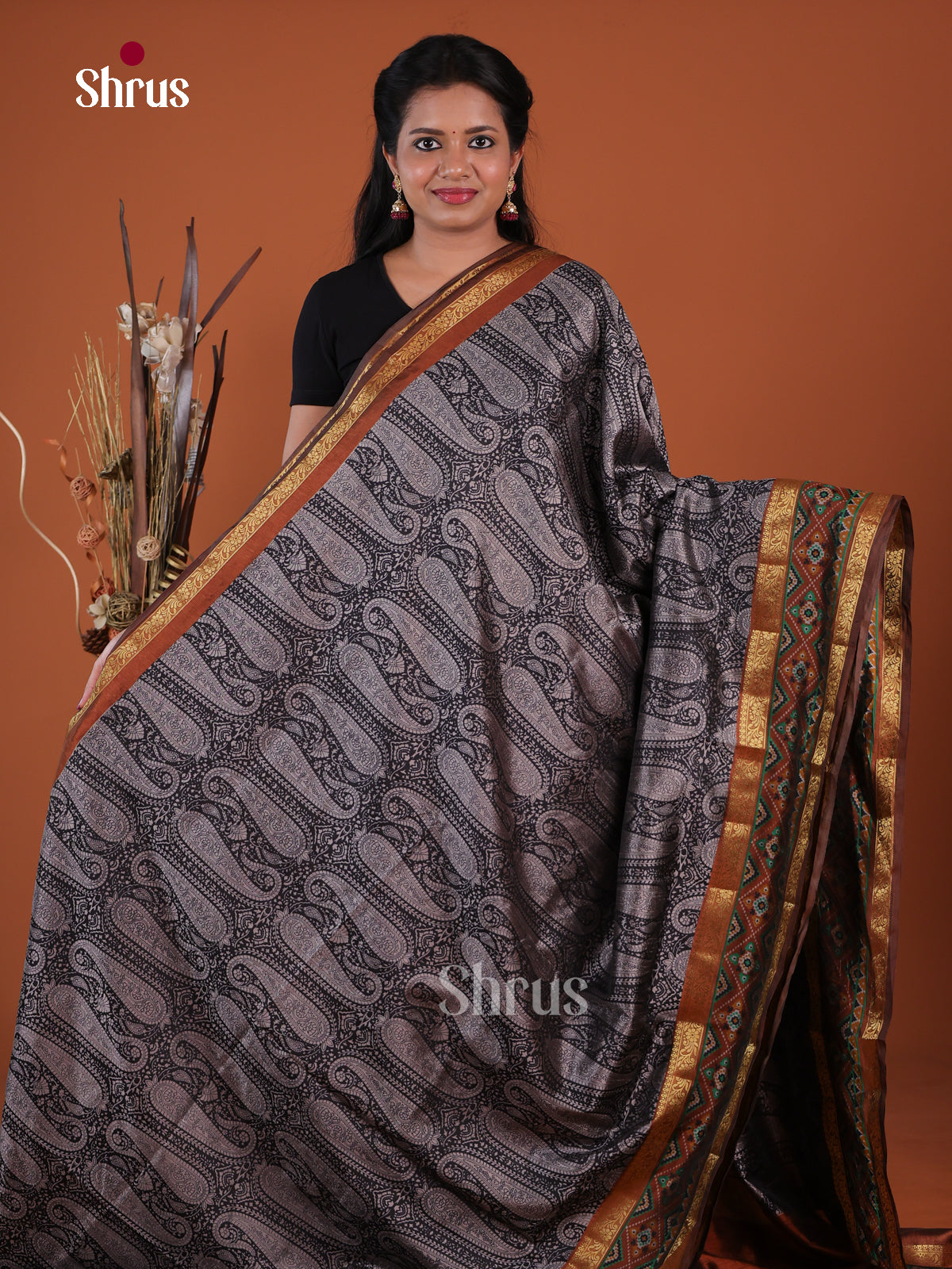 Semi Patola Saree - EH04074 - Shop on Shrus.com