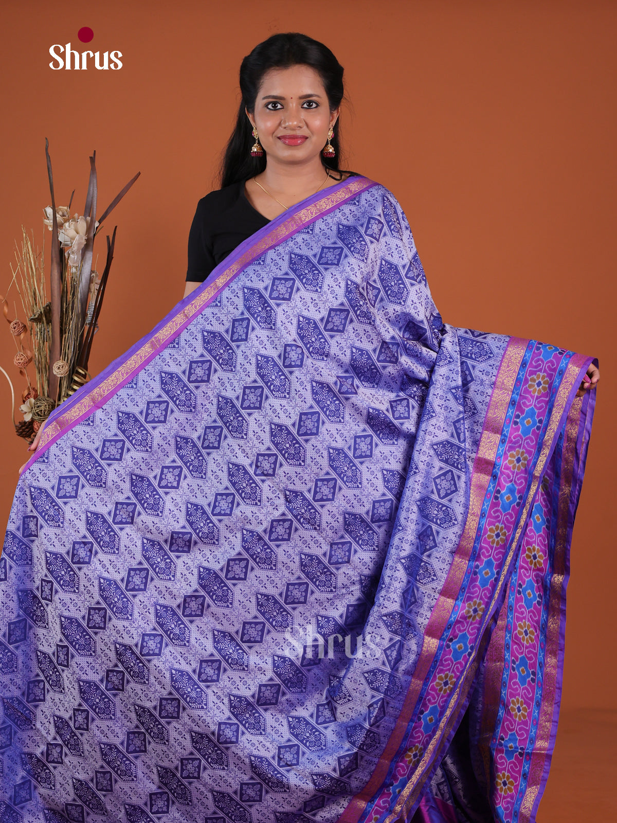 Semi Patola Saree - EH04079 - Shop on Shrus.com