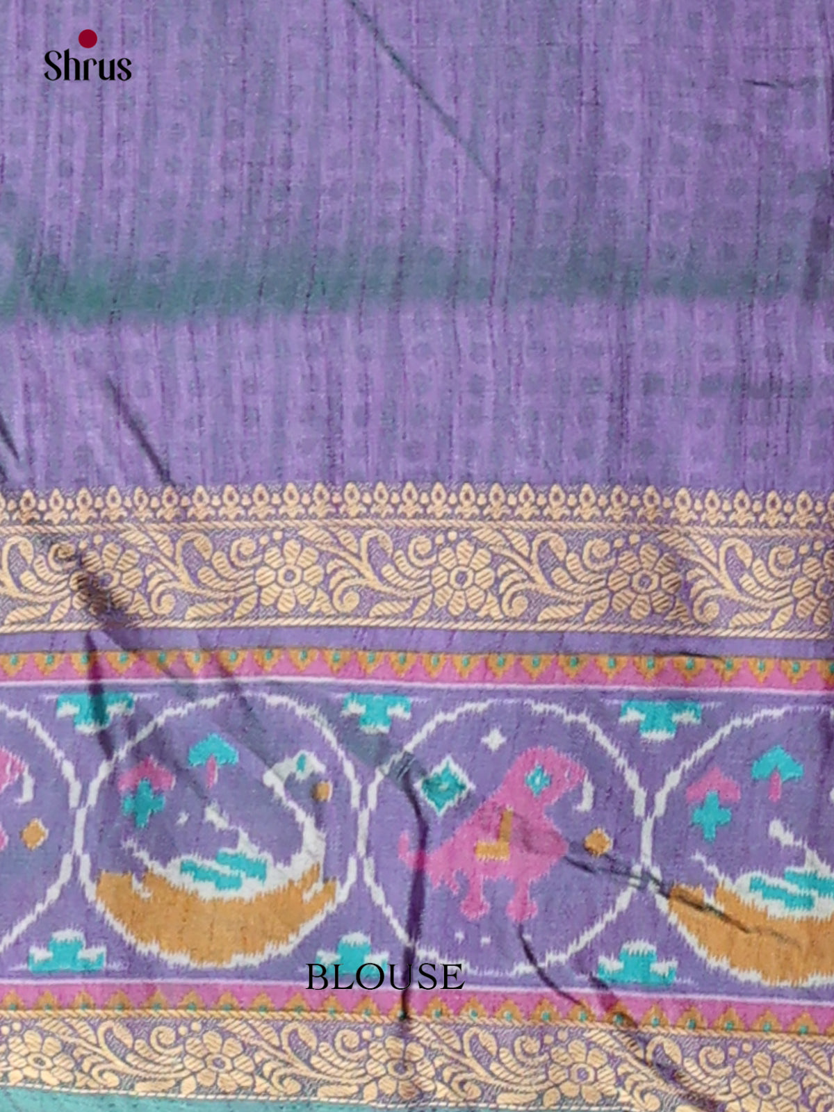 Green & Purple - Semi Patola Saree