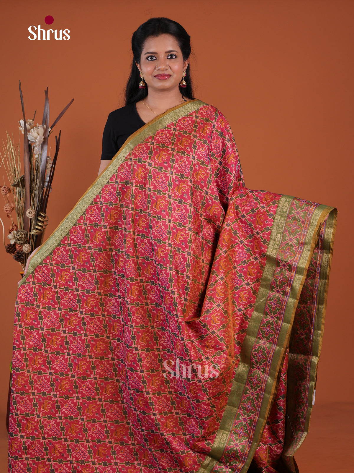 Semi Patola Saree - EH04183 - Shop on Shrus.com