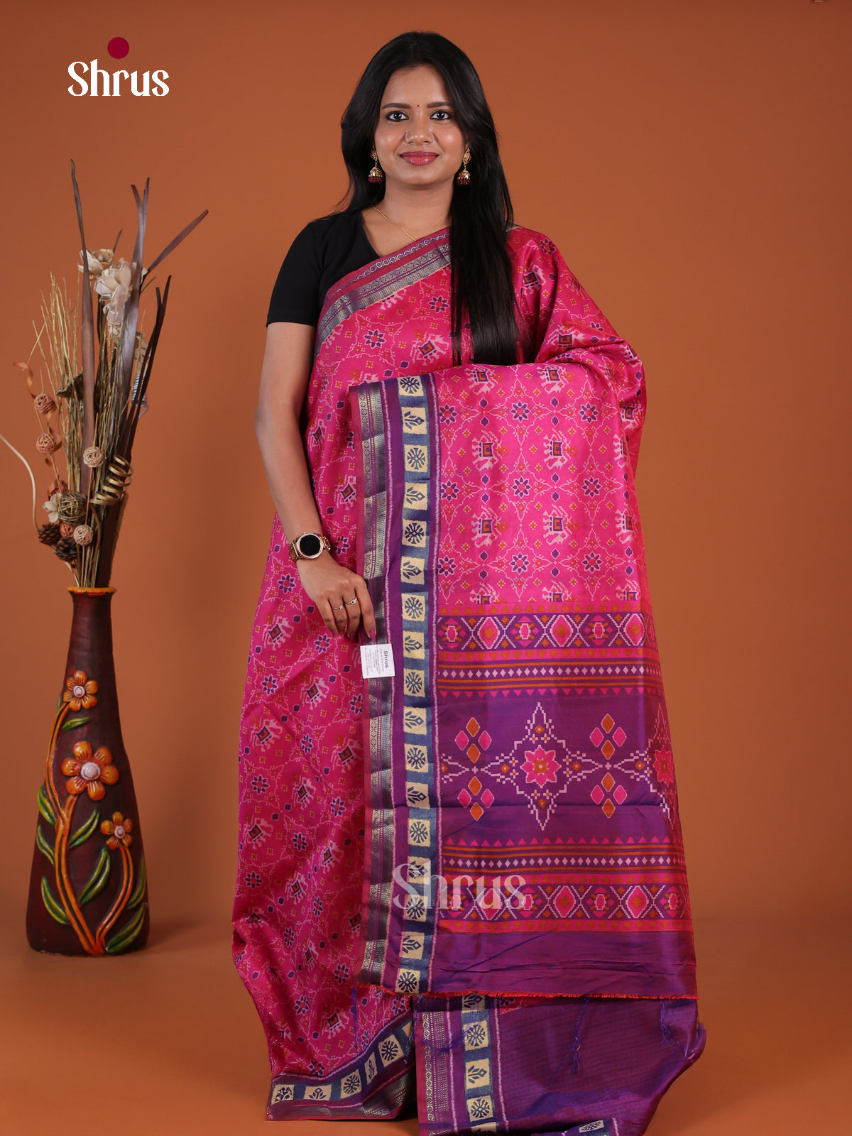 Semi Patola Saree - EH04195 - Shop on Shrus.com
