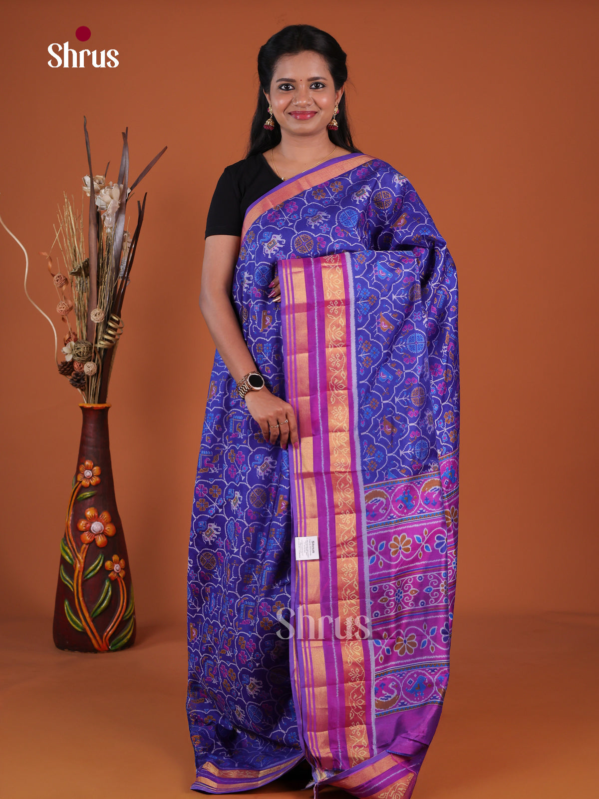 Semi Patola Saree - EH04201 - Shop on Shrus.com