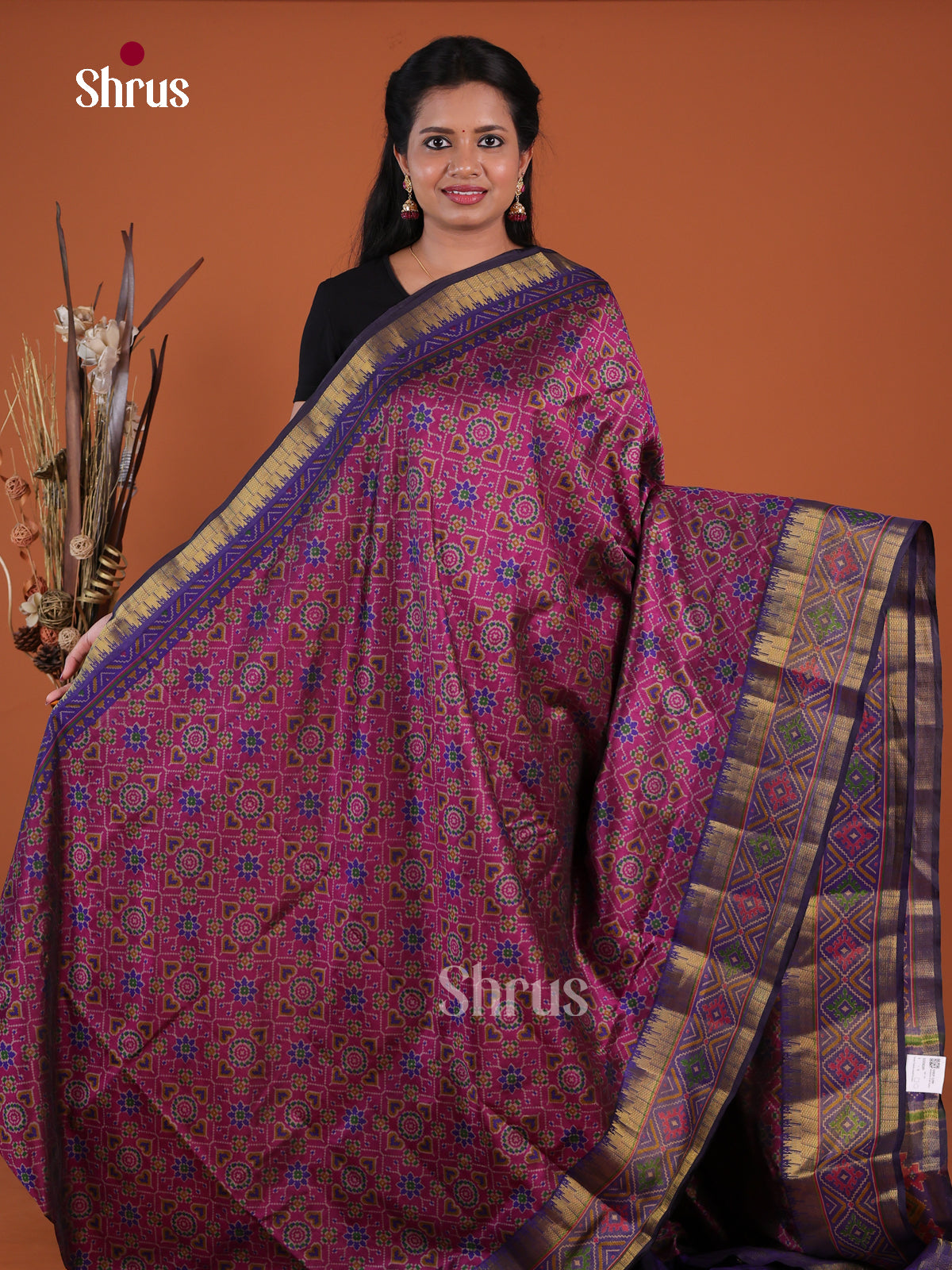 Semi Patola Saree - EH04249 - Shop on Shrus.com
