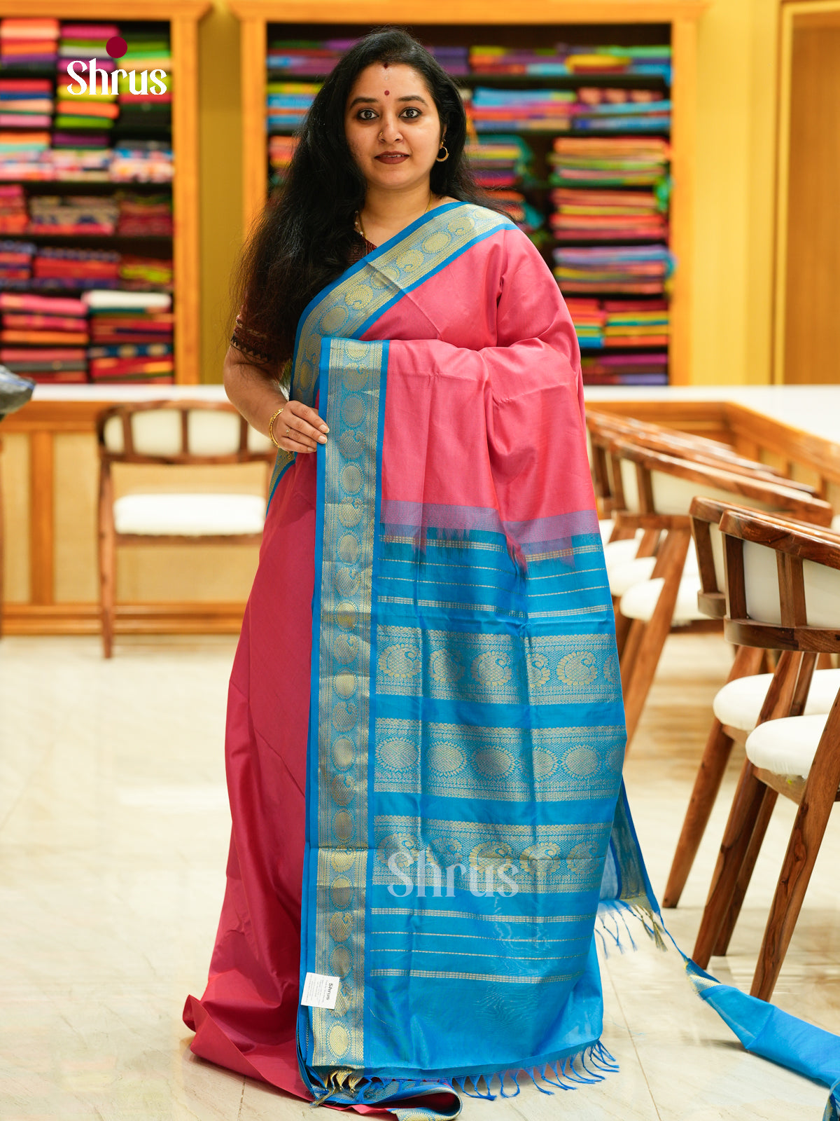 Silkcotton-halfpure Saree - EH10006 - Shop on Shrus.com