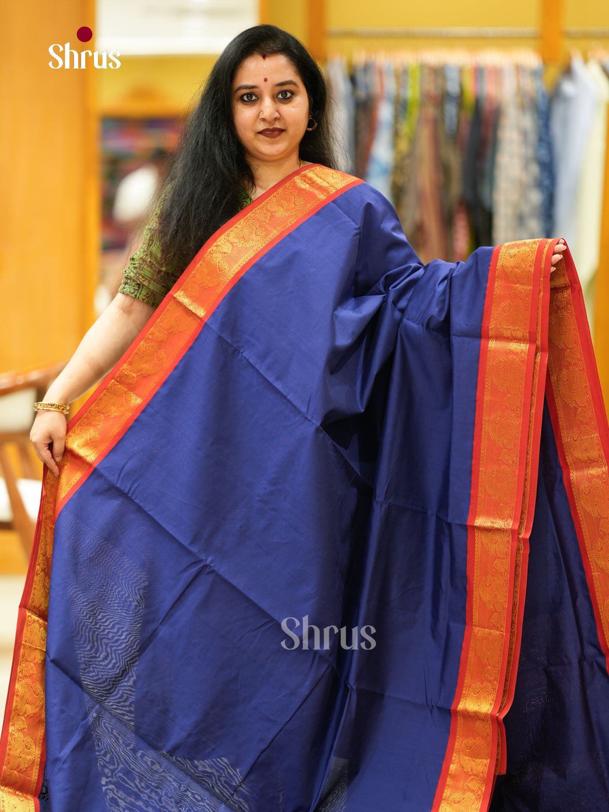 Silkcotton-halfpure Saree - EH10010
