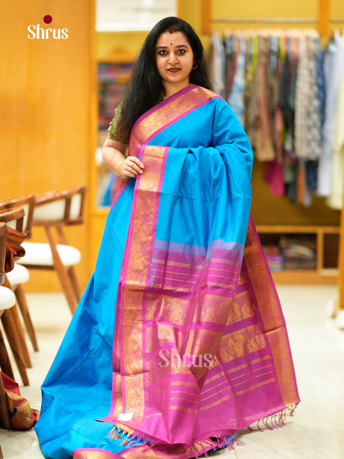 Silkcotton-halfpure Saree - EH10011