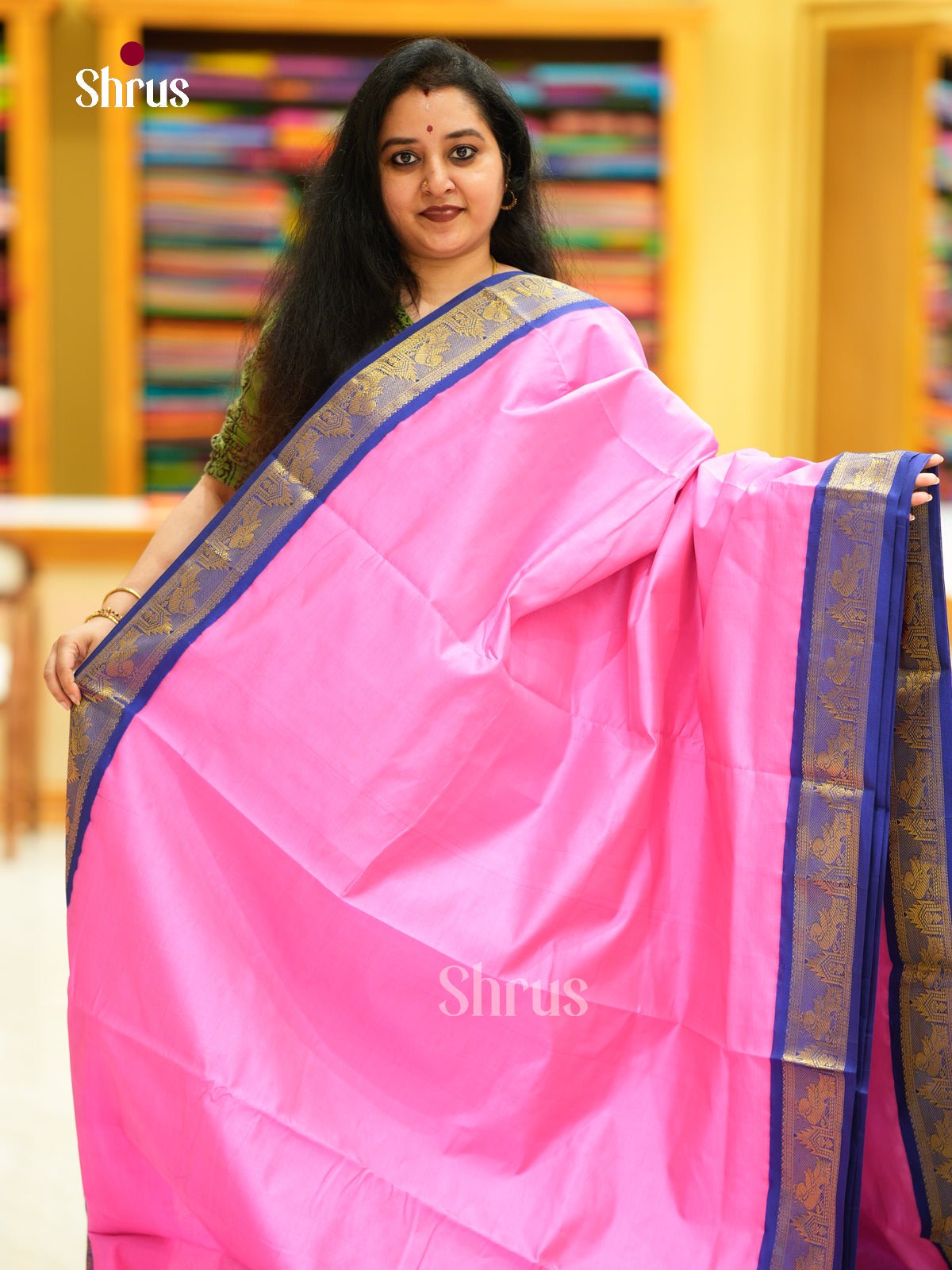Silkcotton-halfpure Saree - EH10012