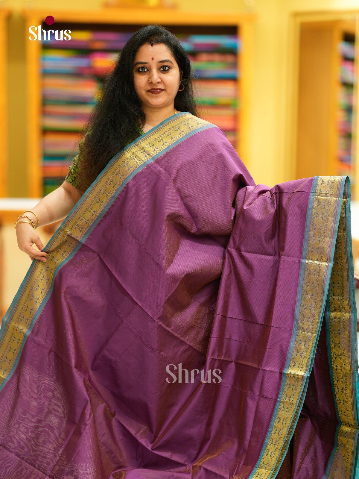Silkcotton-halfpure Saree - EH10015