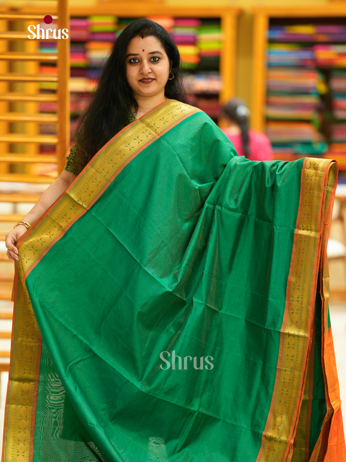 Silkcotton-halfpure Saree - EH10018
