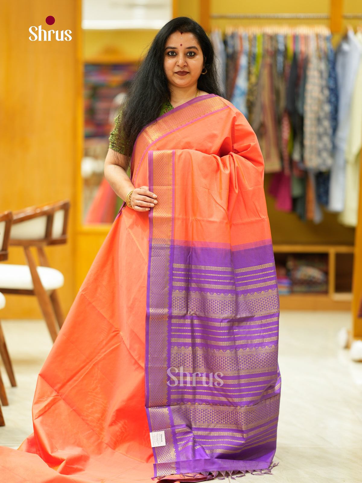 Silkcotton-halfpure Saree - EH10022