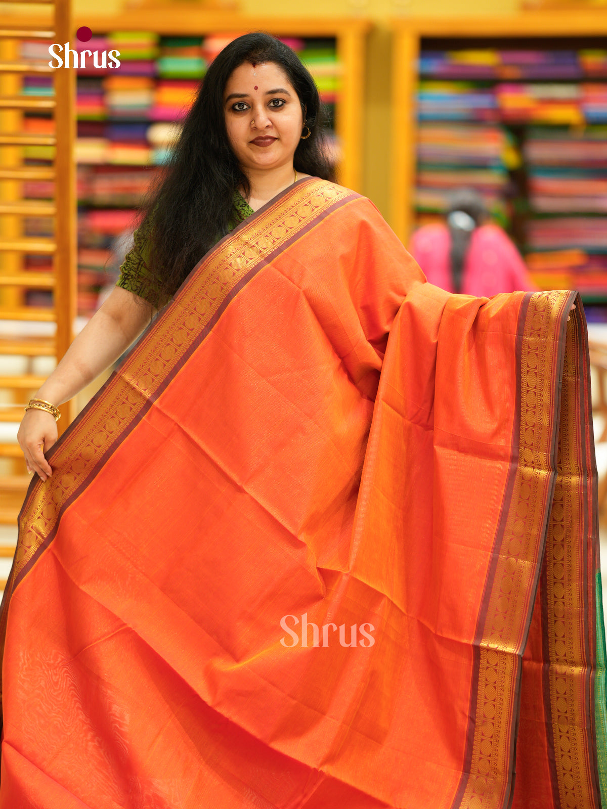 Silkcotton-halfpure Saree - EH10023