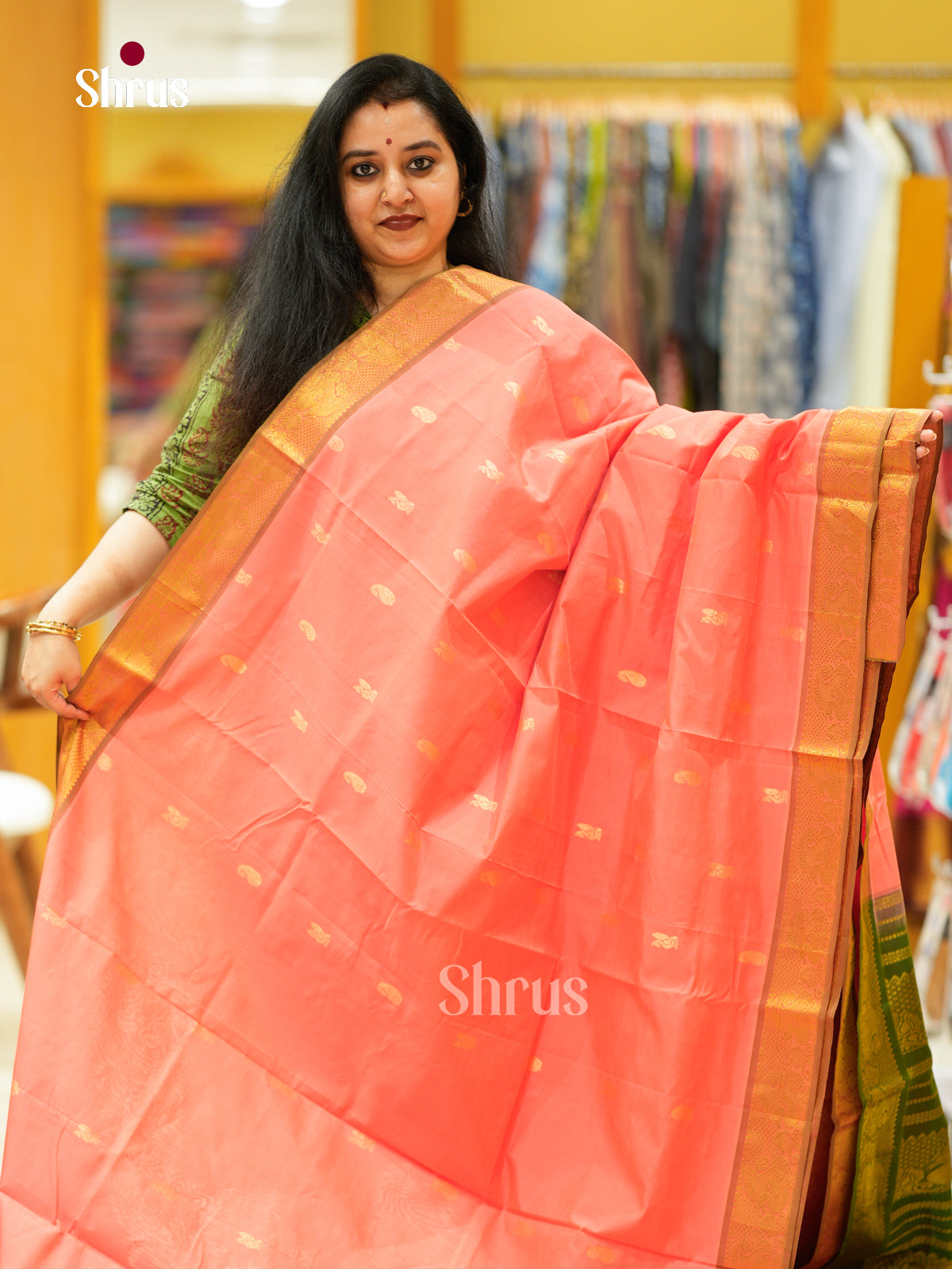 Silkcotton-halfpure Saree - EH10024